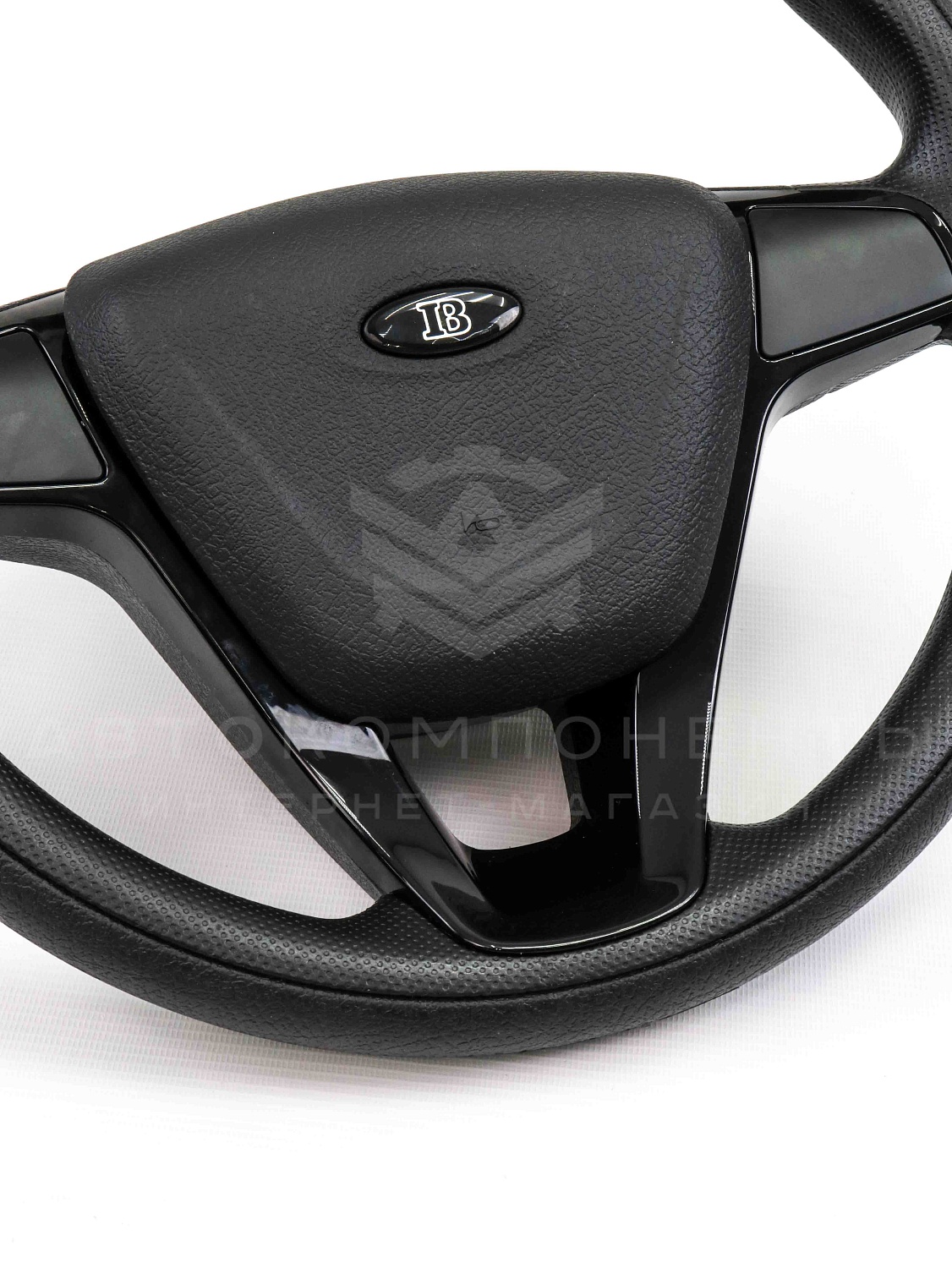 Руль в стиле Vesta (черный лак) ВАЗ 2110-2112 (евро), Калина, Гранта, Приора