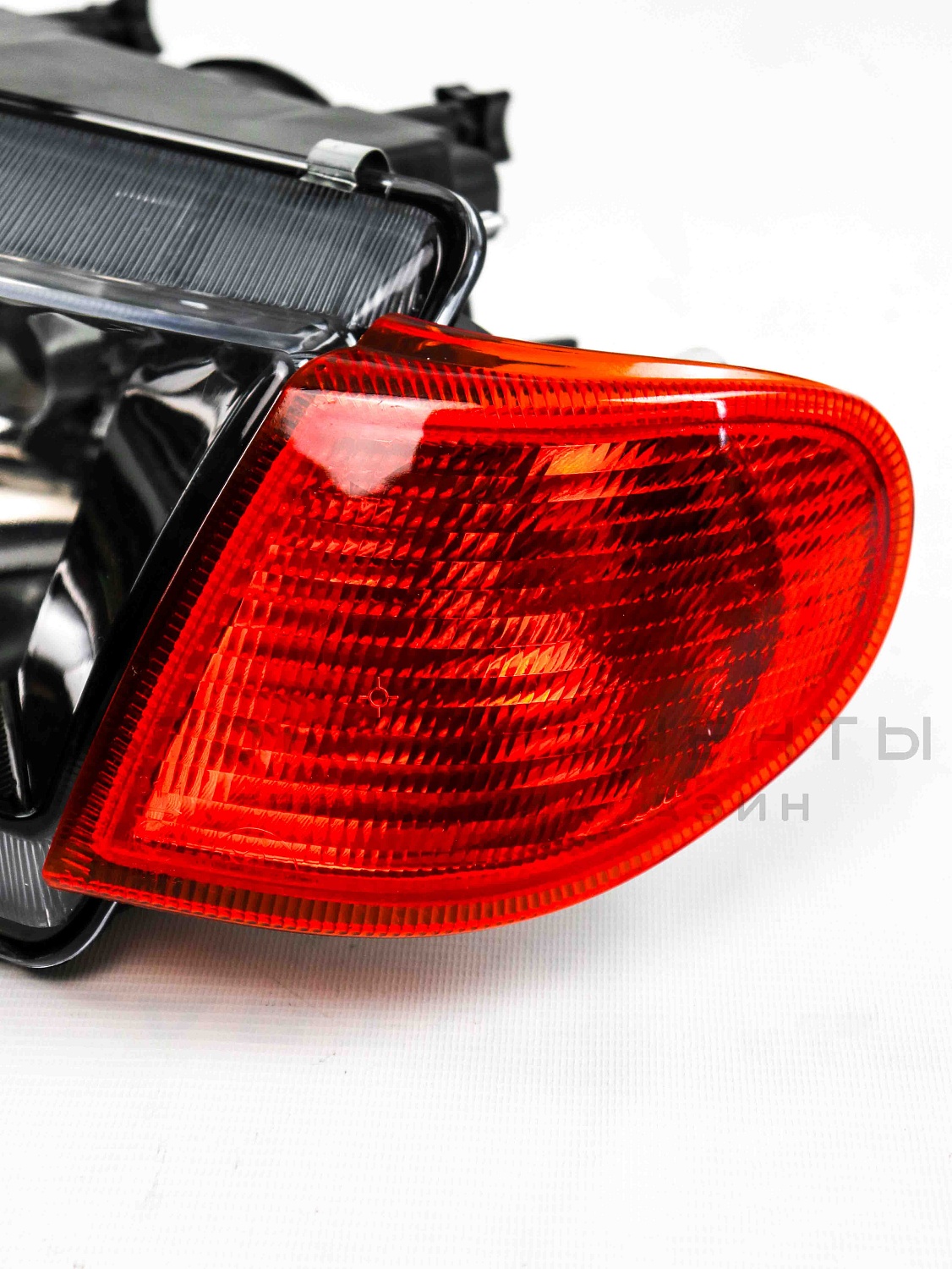 Фары "Черная маска" (оранжевые поворотники) с гладкими стеклами ВАЗ 2113, 2114, 2115