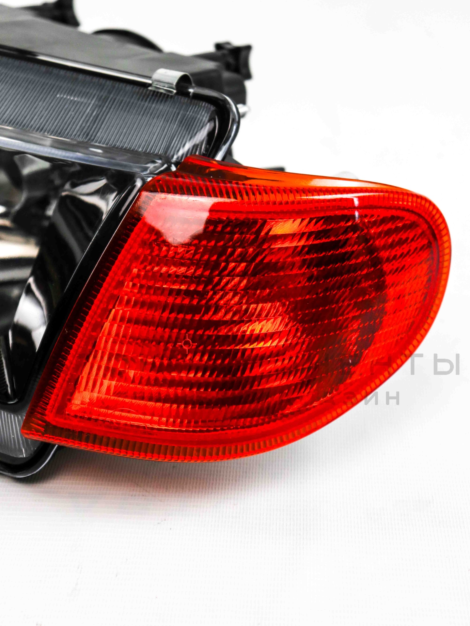 Фары "Черная маска" (оранжевые поворотники) с гладкими стеклами ВАЗ 2113, 2114, 2115