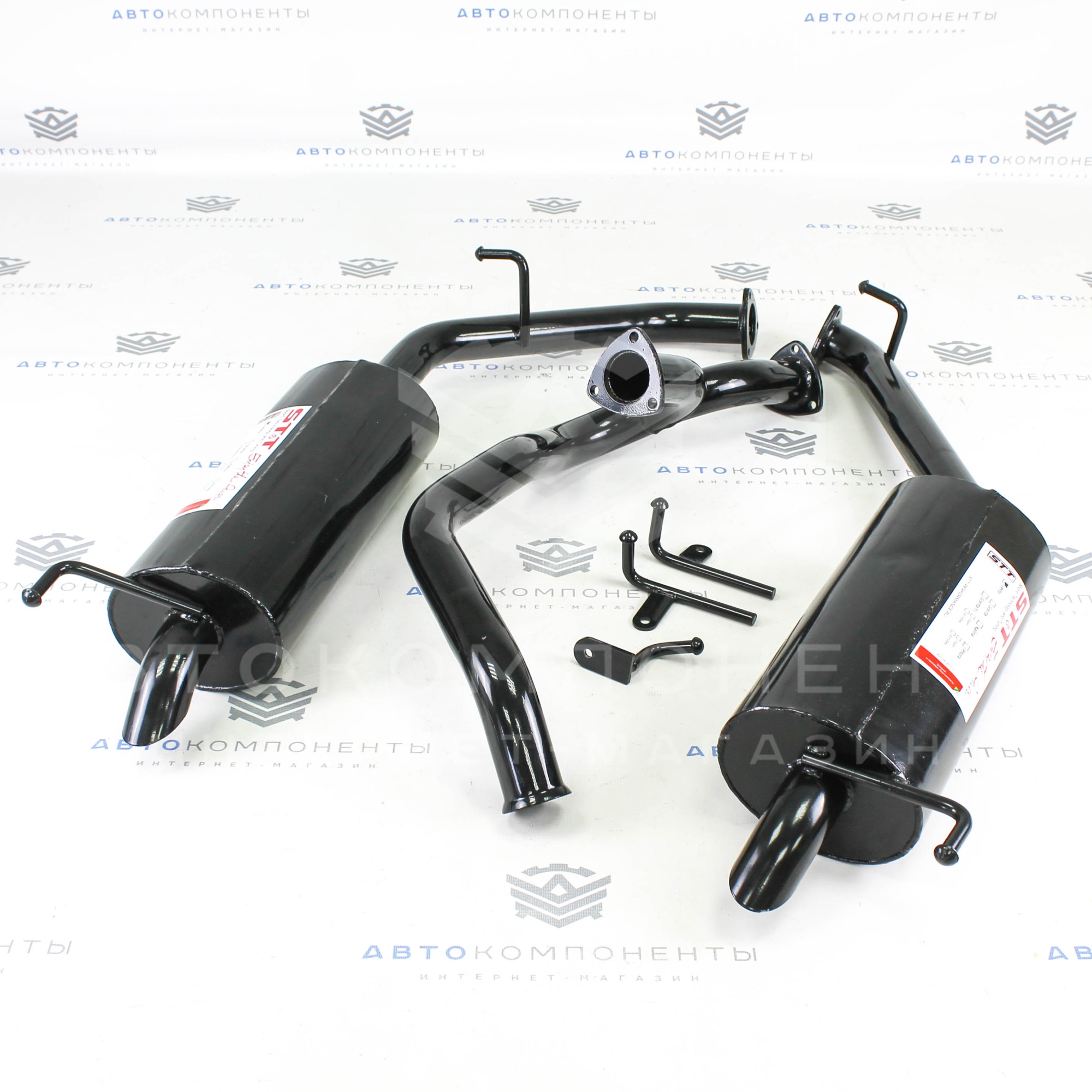 Глушитель STT прямоточный раздвоенный Лада Vesta