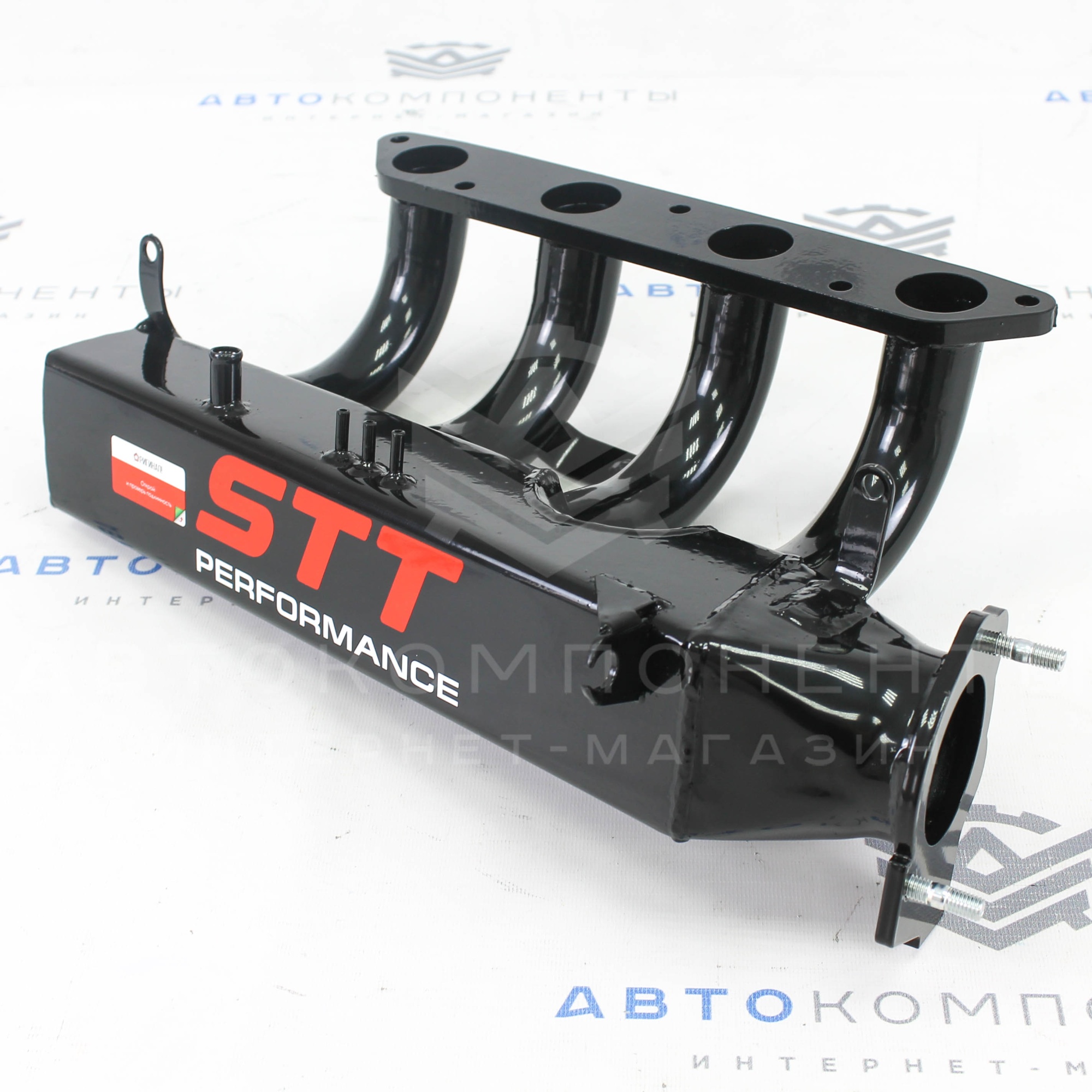 Ресивер STT 16V Лада Приора, квадратный, (механическая заслонка 2112), фланец ø38мм