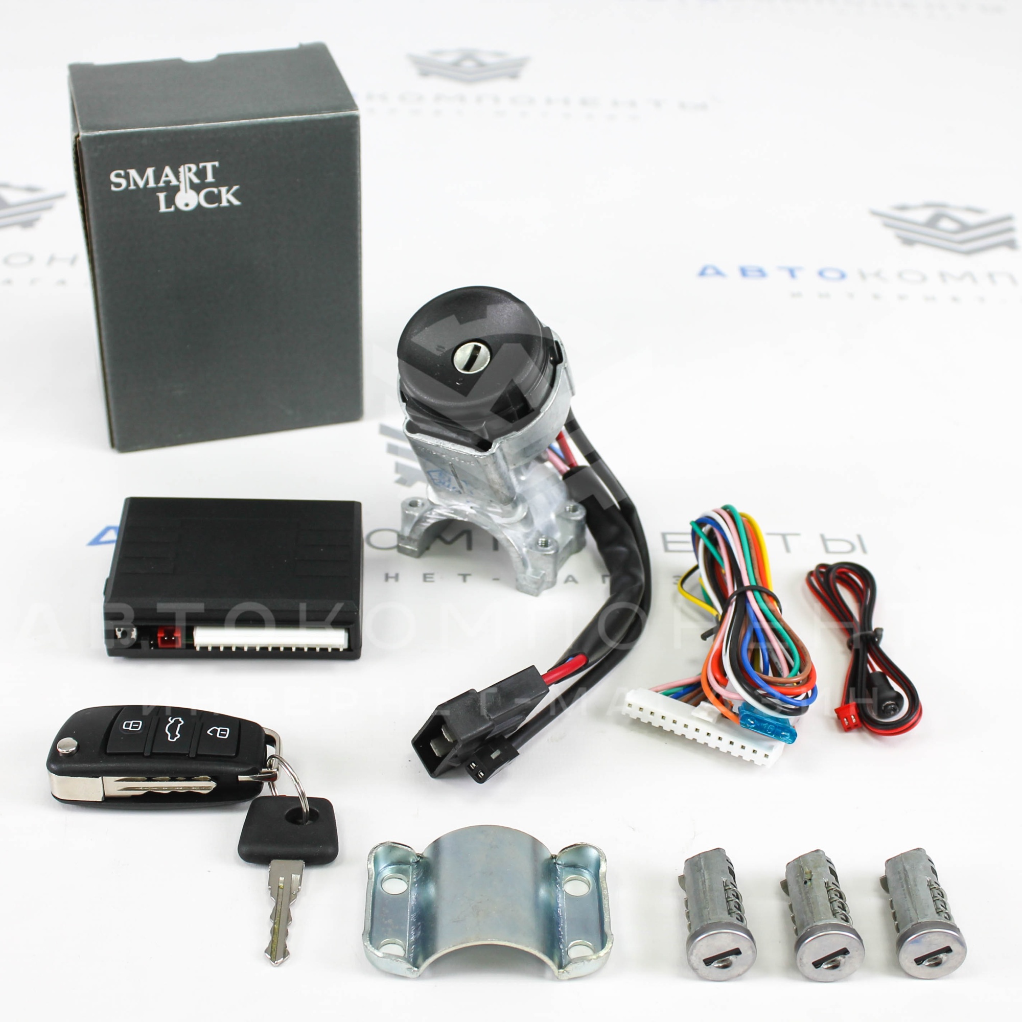 Замок зажигания (нового образца) с выкидным ключом в стиле Audi (без чипа) Лада Гранта