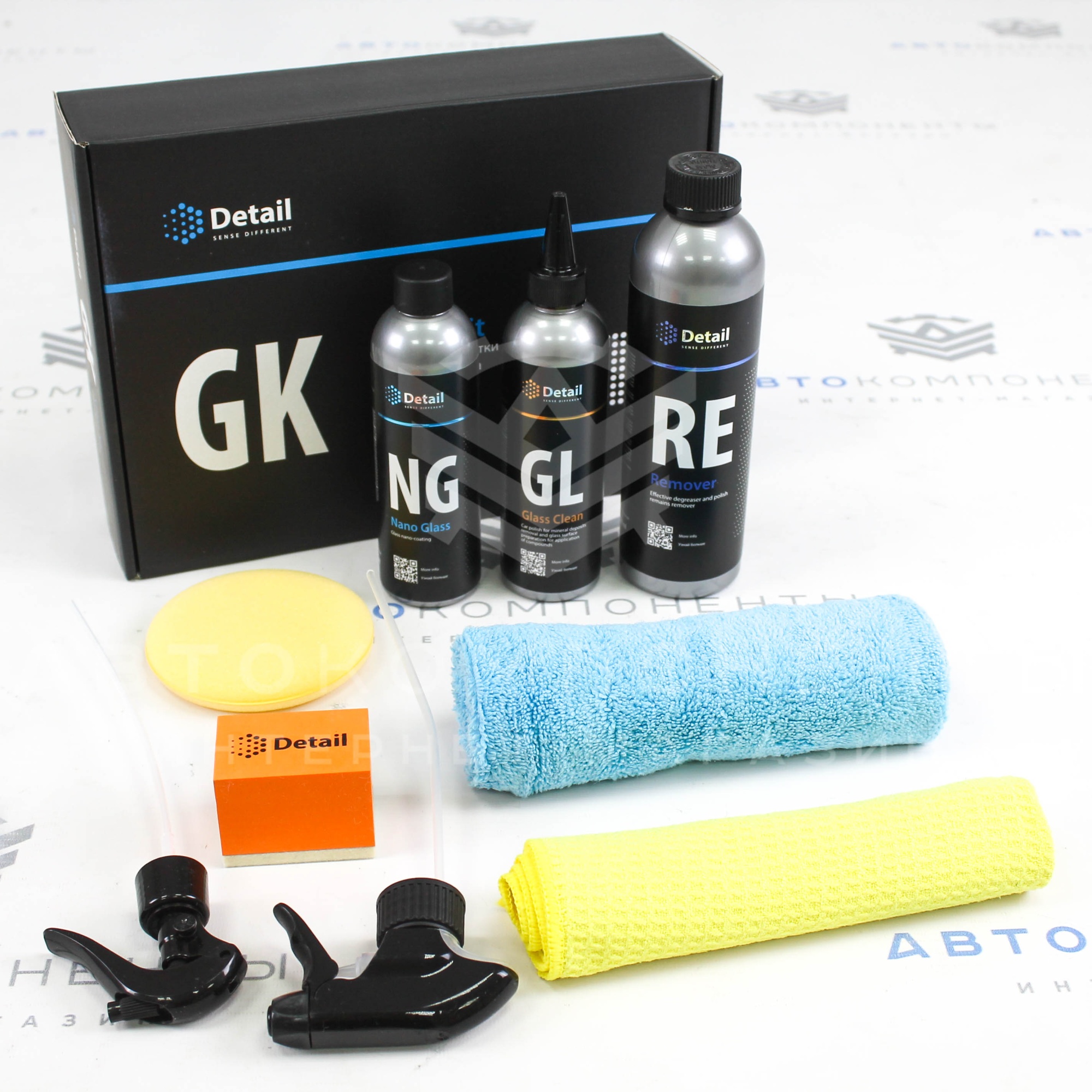 Набор "GLASS KIT" для очистки и защиты стекла "Detail"