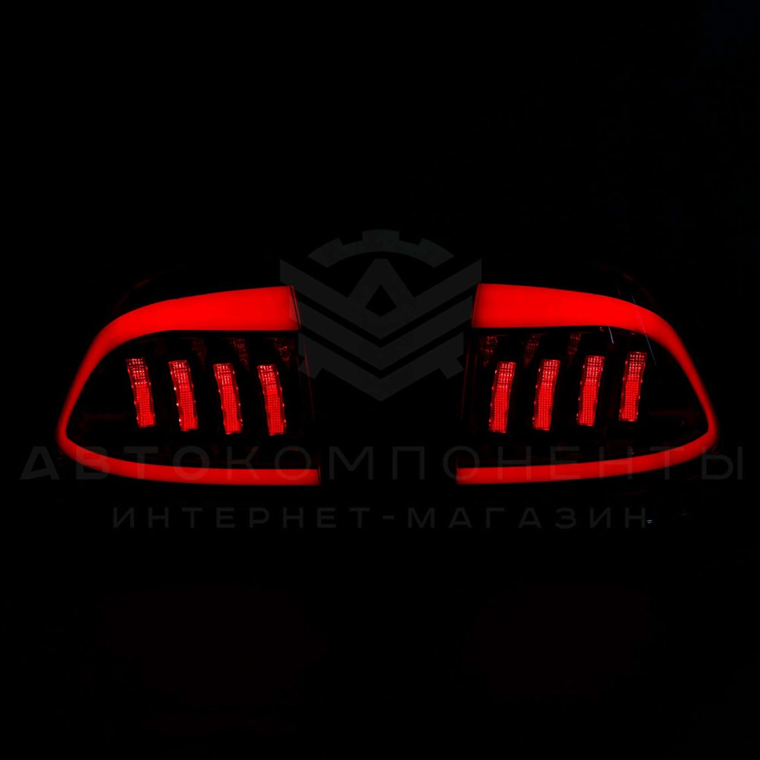 Светодиодные фонари Лада Приора в стиле Mustang (красные)