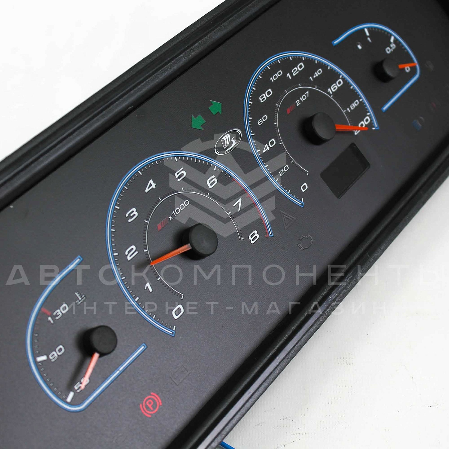 Комбинация приборов со сплошным стеклом ВАЗ 2104, 2107 (сине-белая)