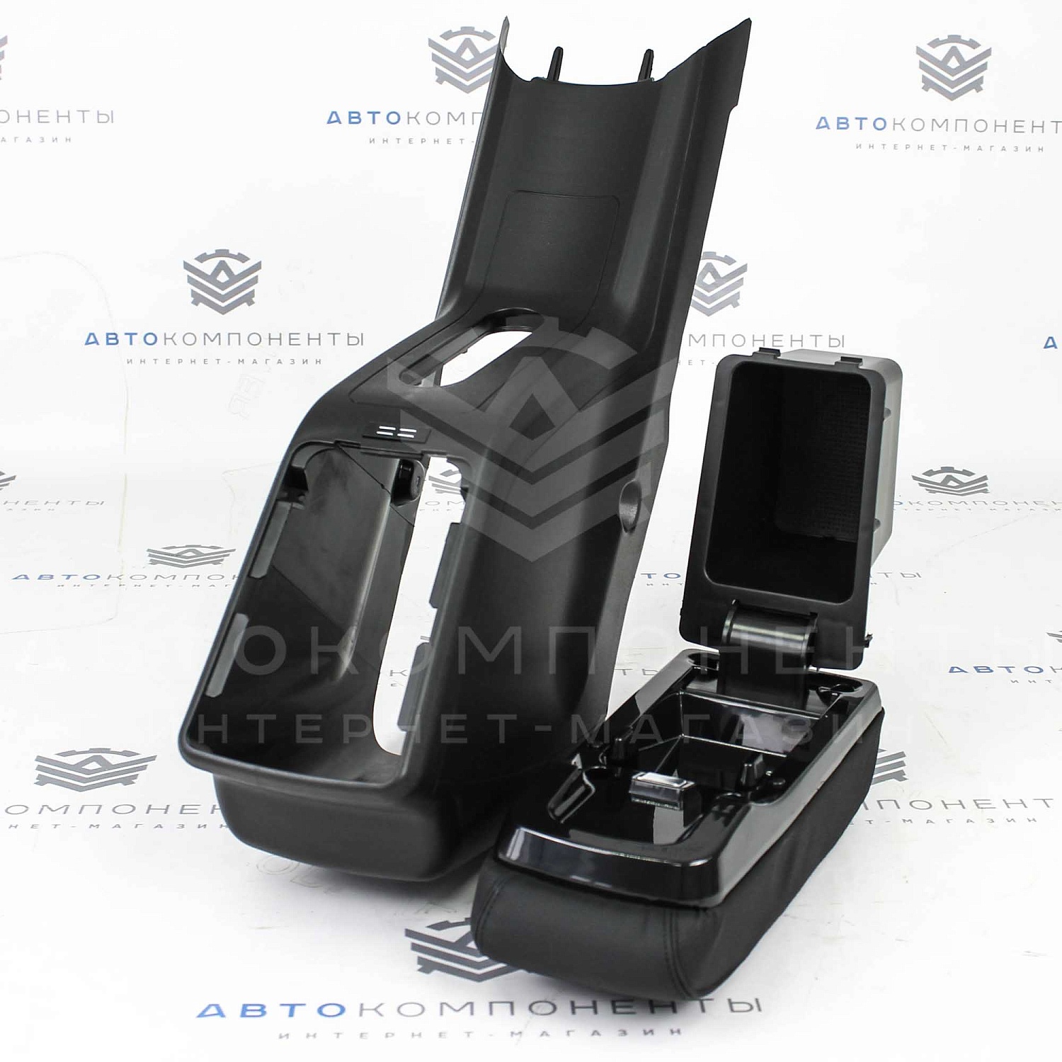 Подлокотник "Sal-Man" (в коже) Лада Vesta (черная нить)