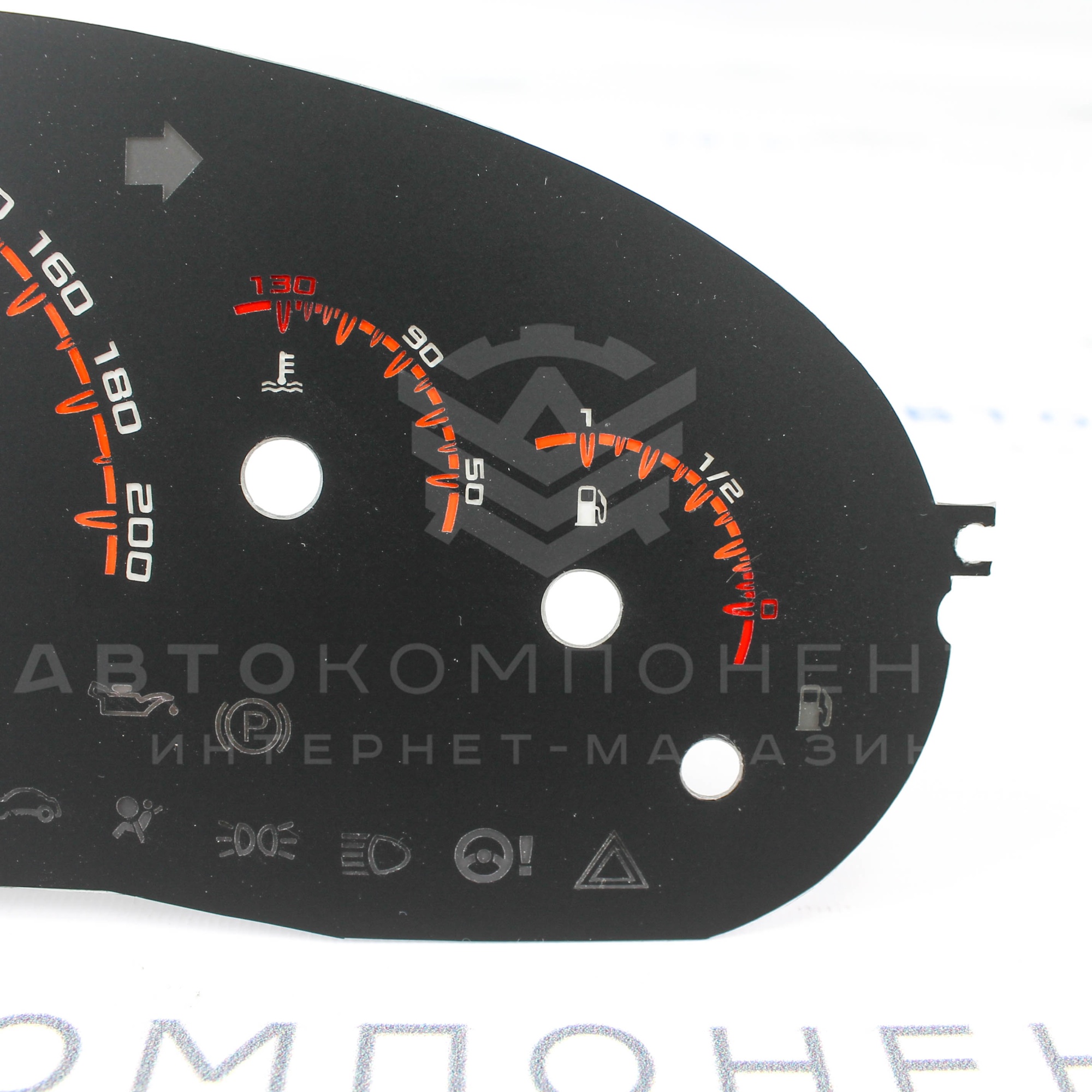 Накладка комбинации приборов в стиле Vesta (VDO) Лада Приора / Калина / ВАЗ 2110-2112 (евро)