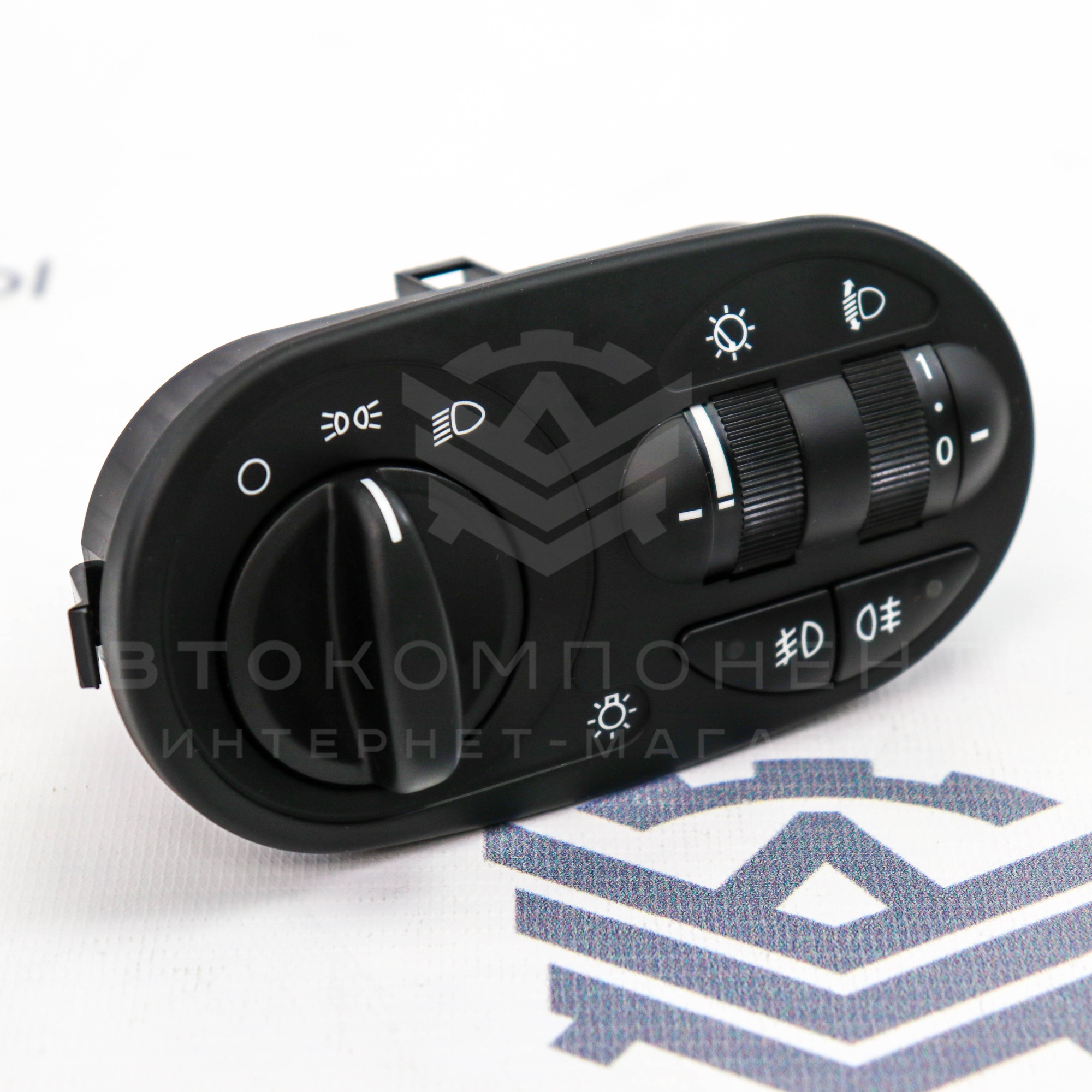 Модуль (блок) управления светом (МУС) с ПТФ Лада Калина (белая подсветка)