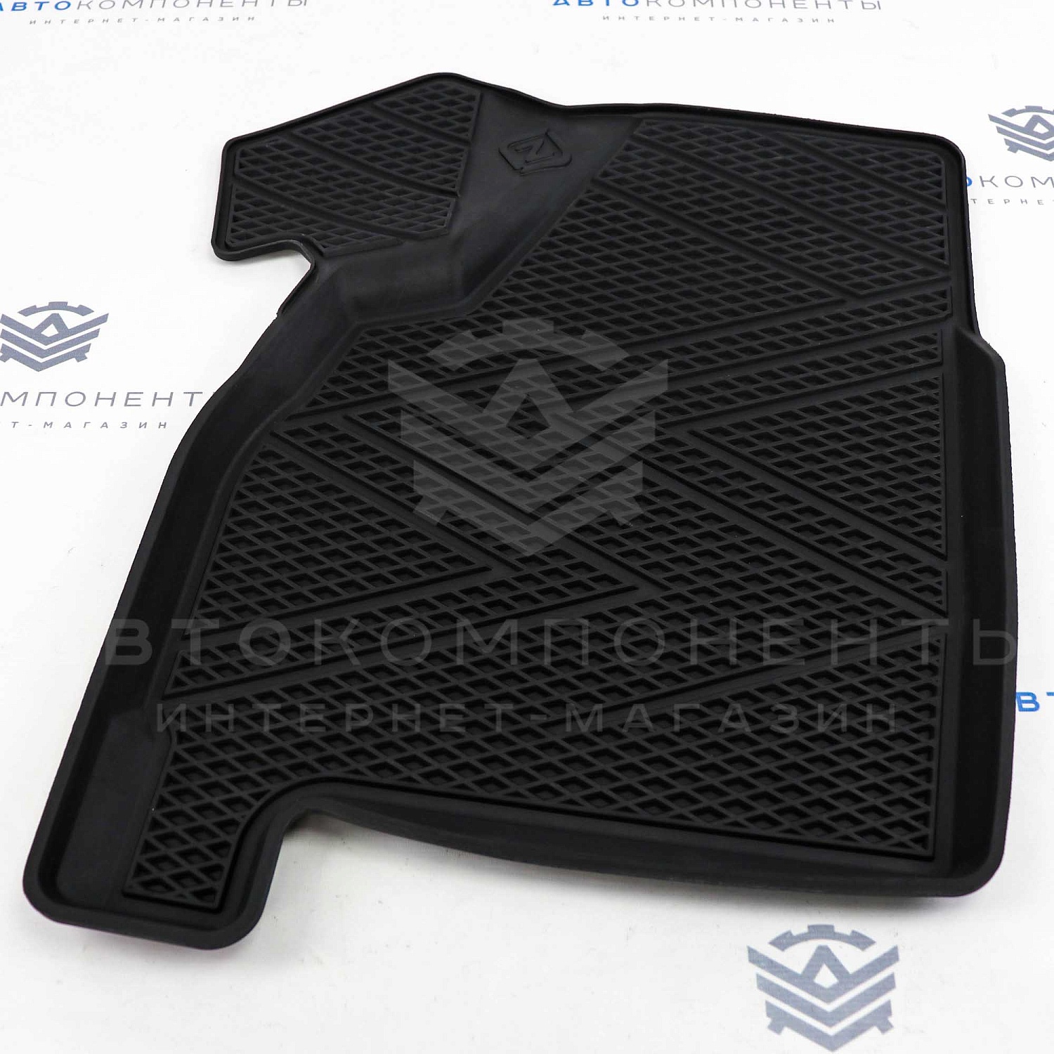 Ковры салонные "Rezkon" с бортами (резиновые, ромб) Лада Приора (1239025500)