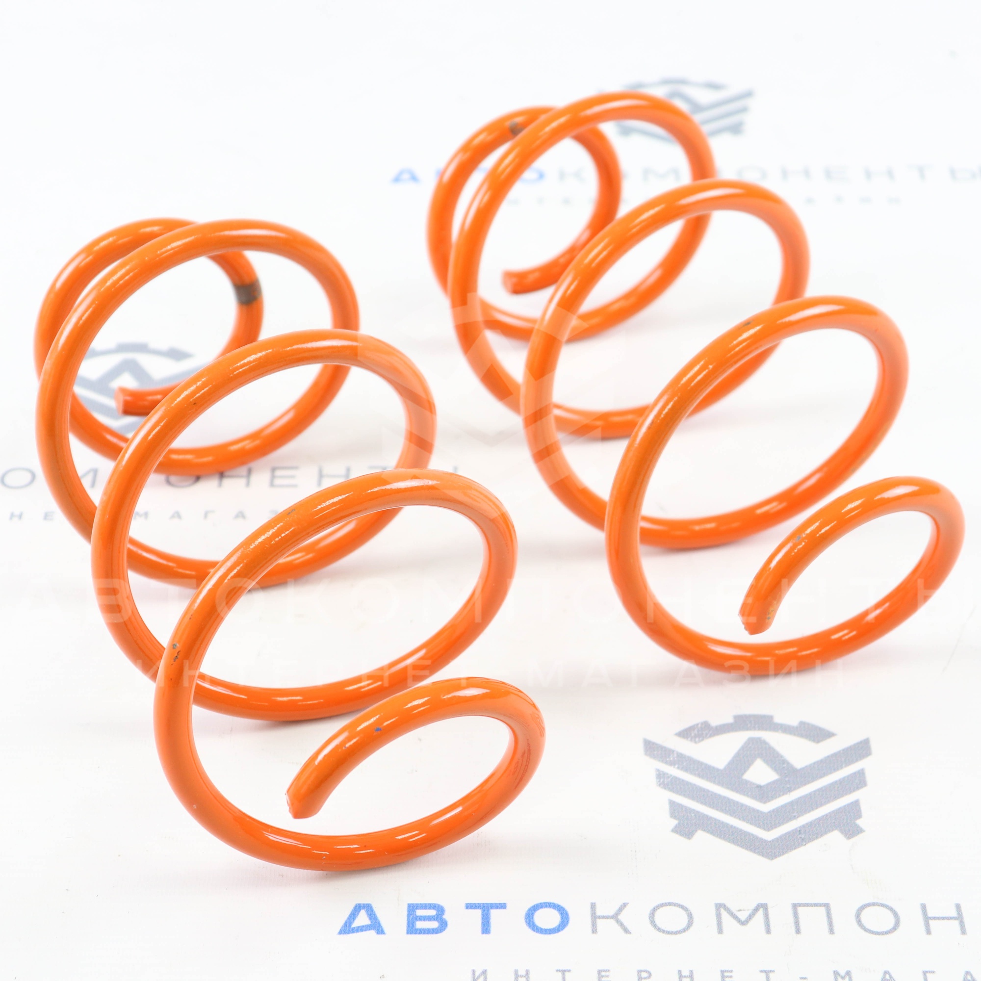 Пружины передней подвески "ТЕХНОРЕССОР" Лада Приора, Калина 2, Гранта -50мм (оранжевые)