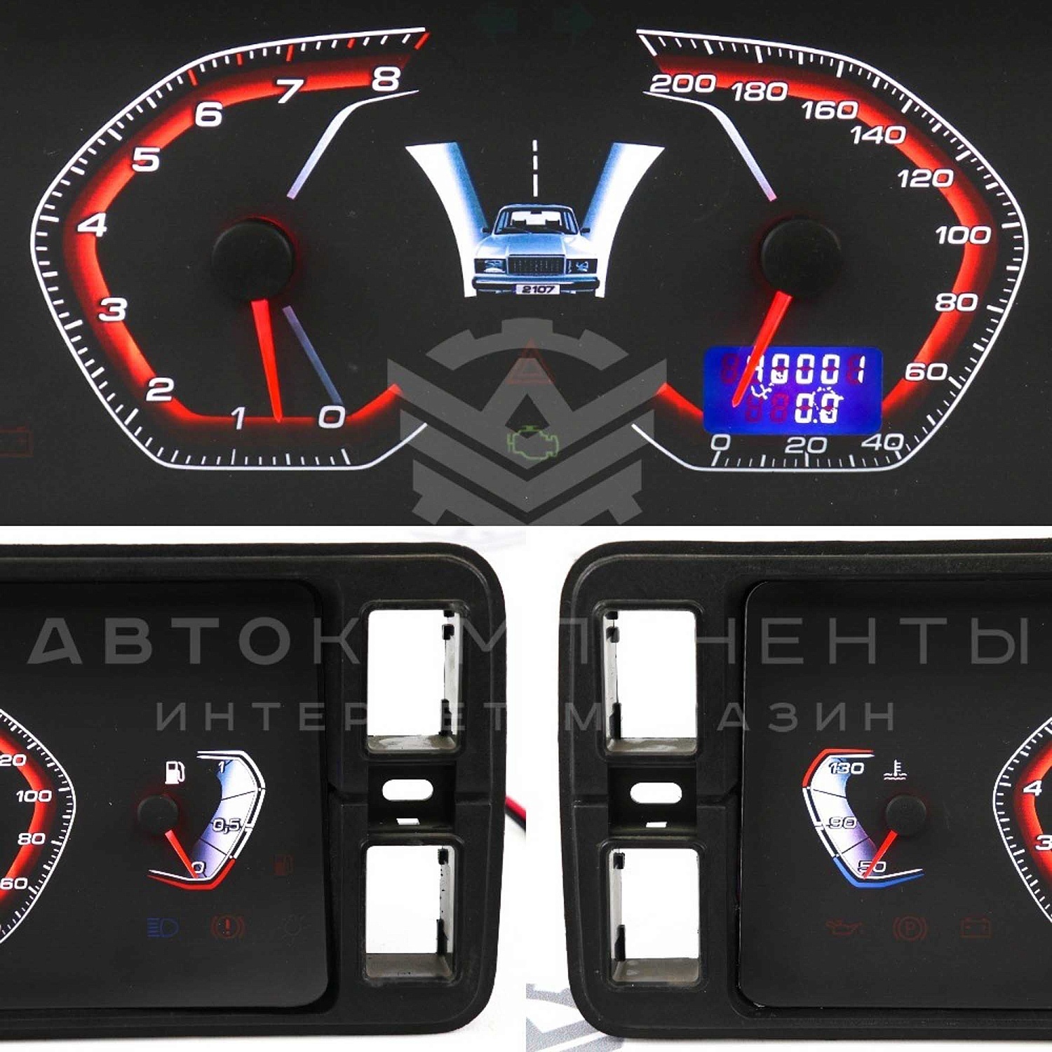 Комбинация приборов с тонированным стеклом в стиле "BMW" ВАЗ 2104, 2105
