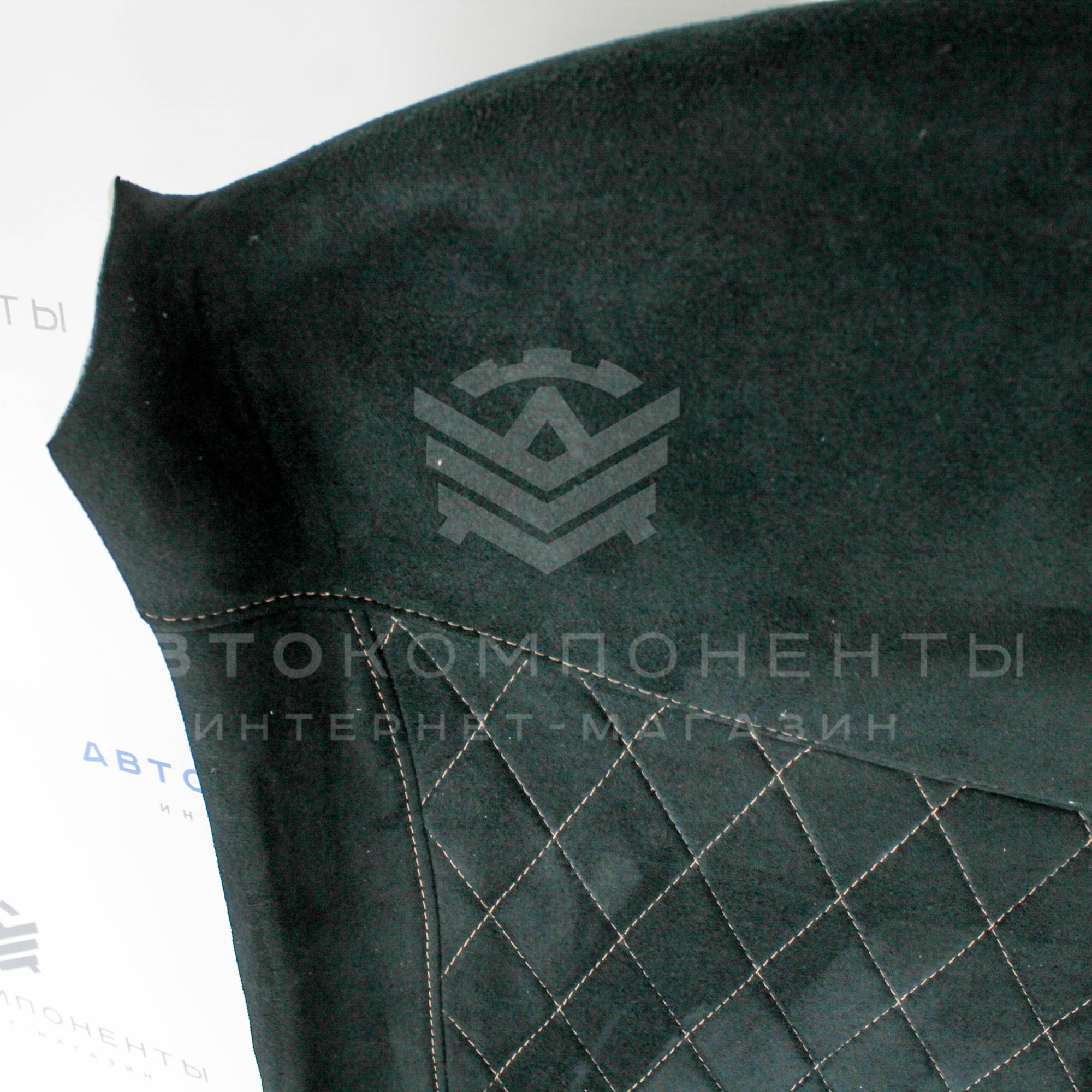 Потолок Лада Приора (седан) в алькантаре с прострочкой "Ромб"