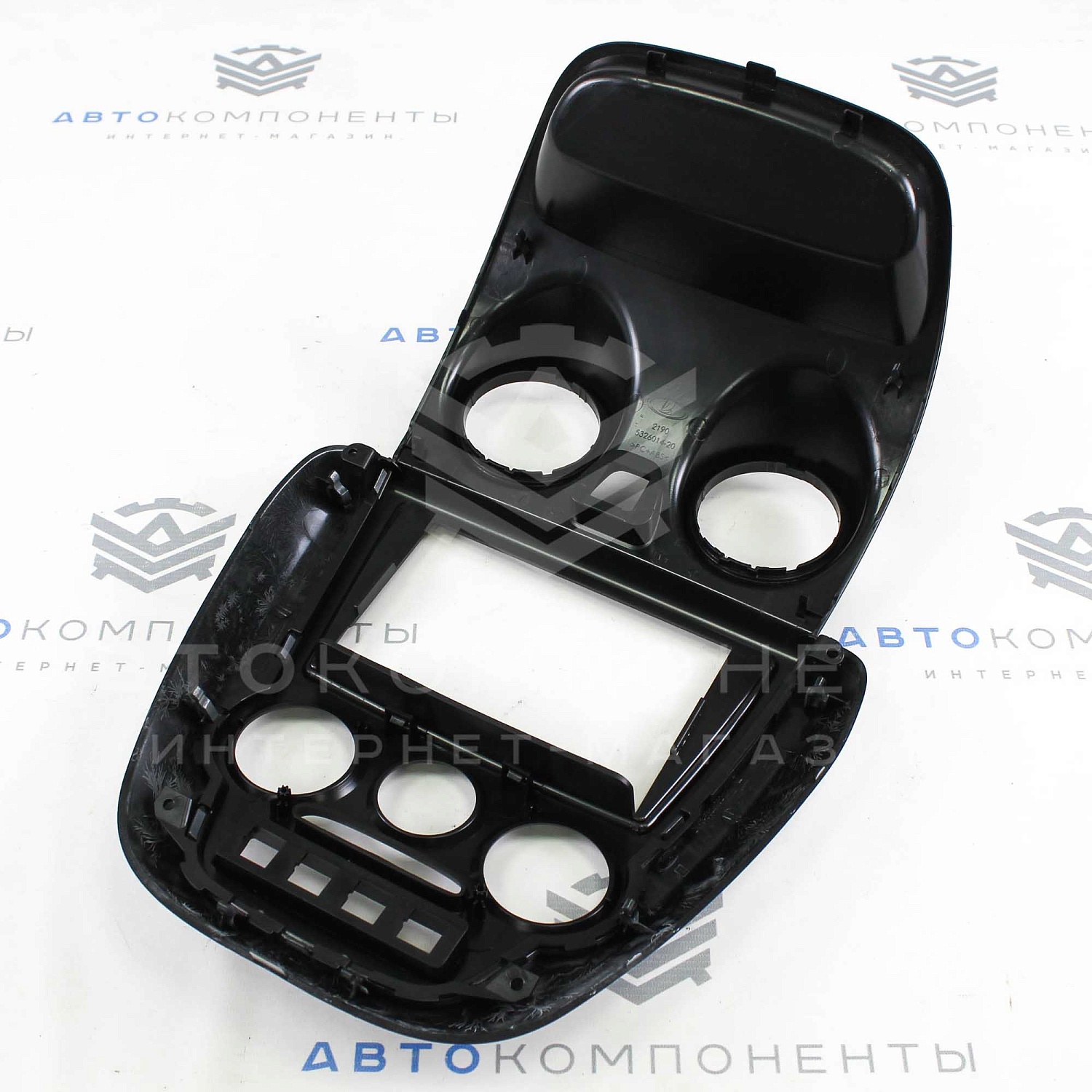 Центральная консоль 2DIN с серебристой накладкой Лада Гранта