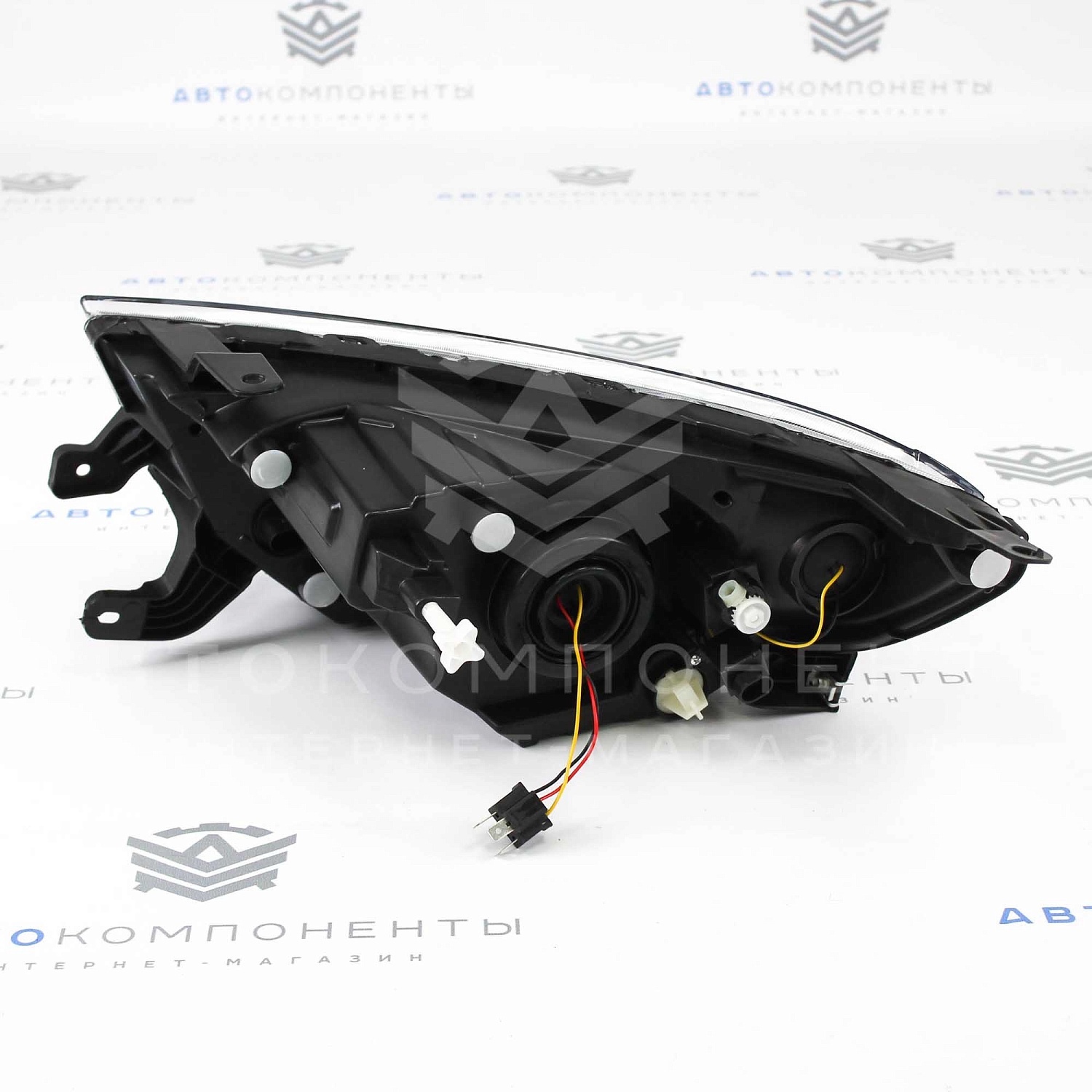 Фары Лада Гранта FL в стиле Audi с бегающими поворотниками и двойными BI-LED линзами