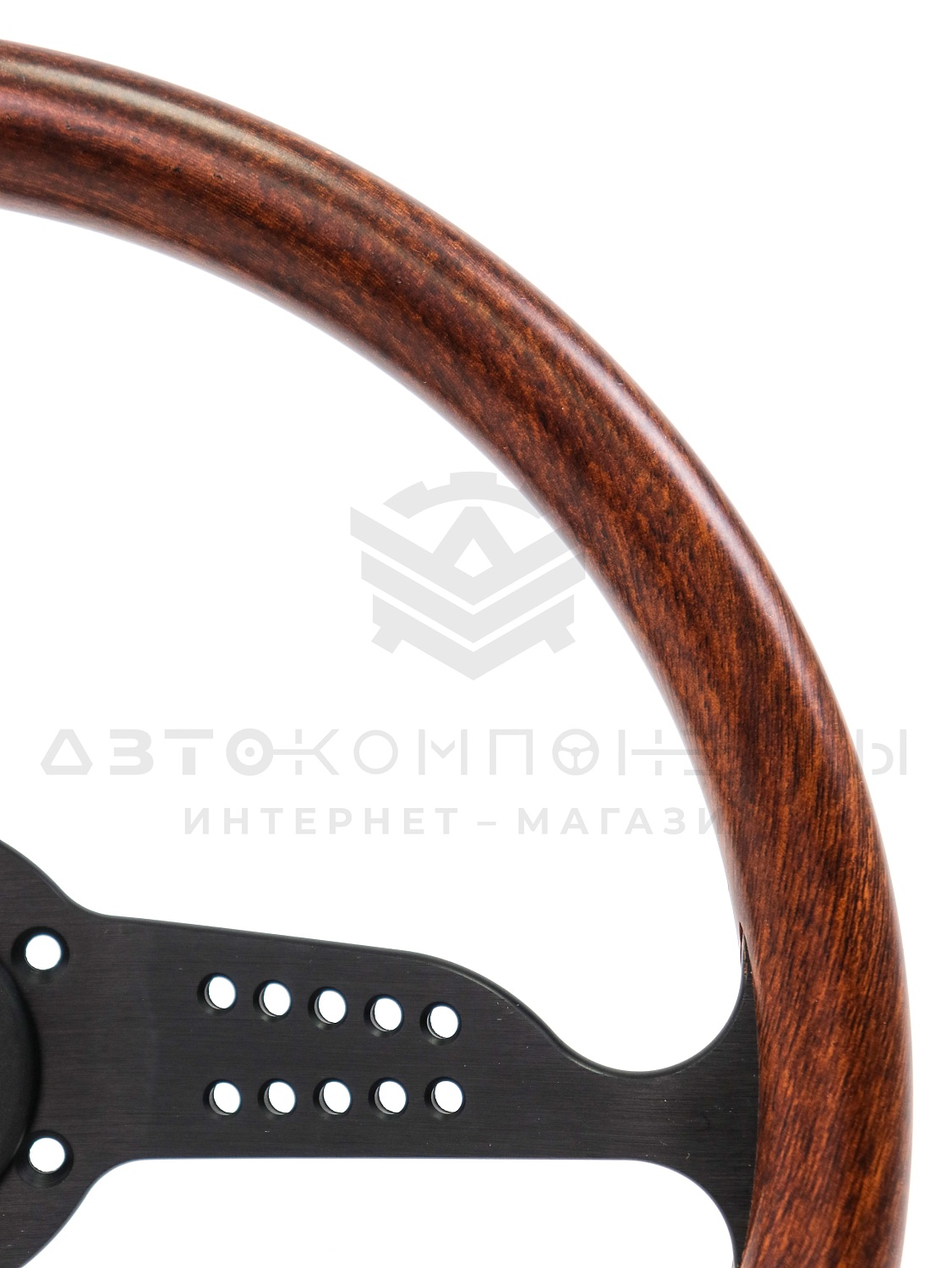 Руль спортивный (без вылета) "MOMO" Heritage Grand Prix Style (темное дерево)