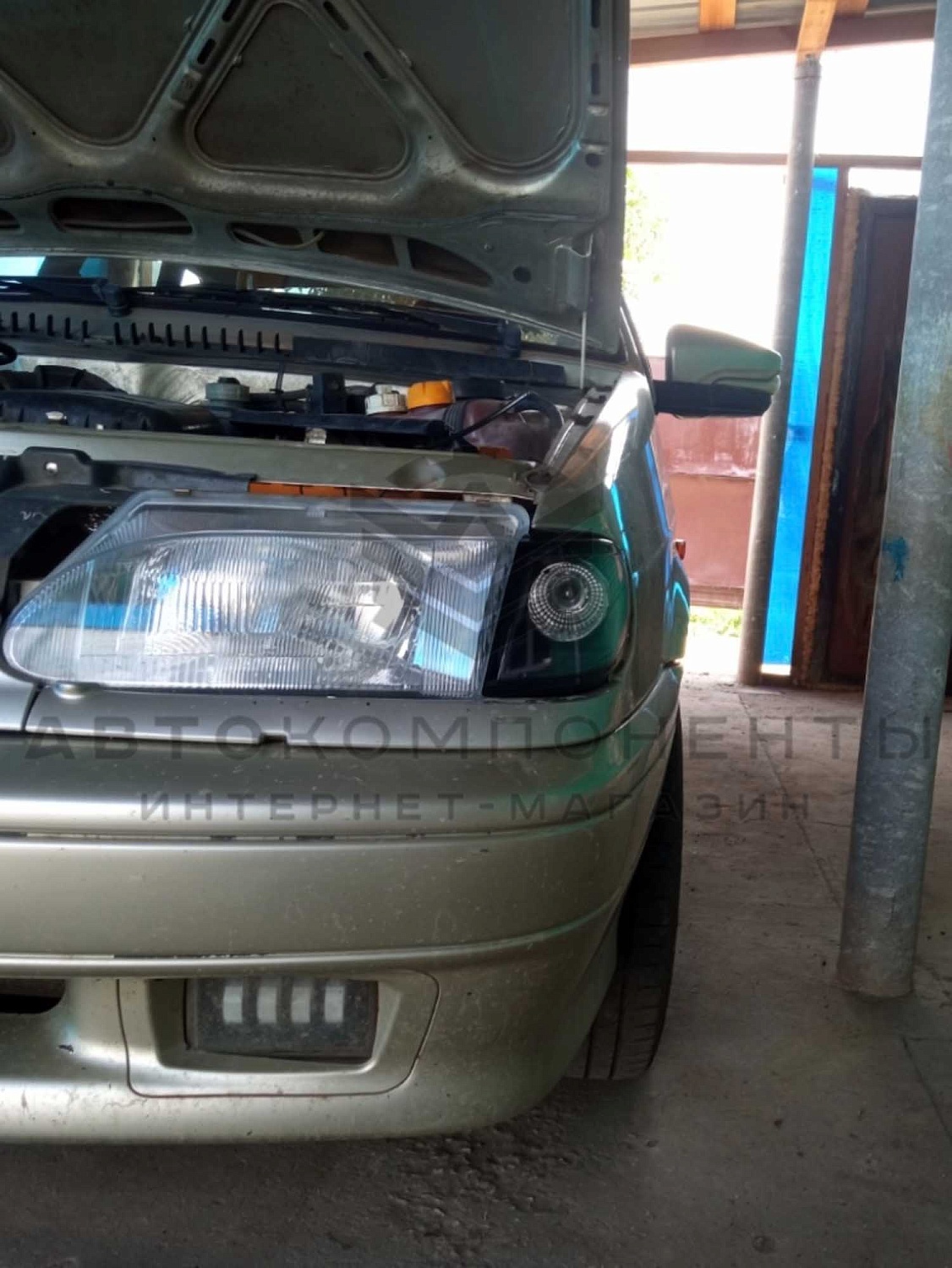 Поворотники фар в стиле PRO SPORT с хром кольцом ВАЗ 2113-2115, черные