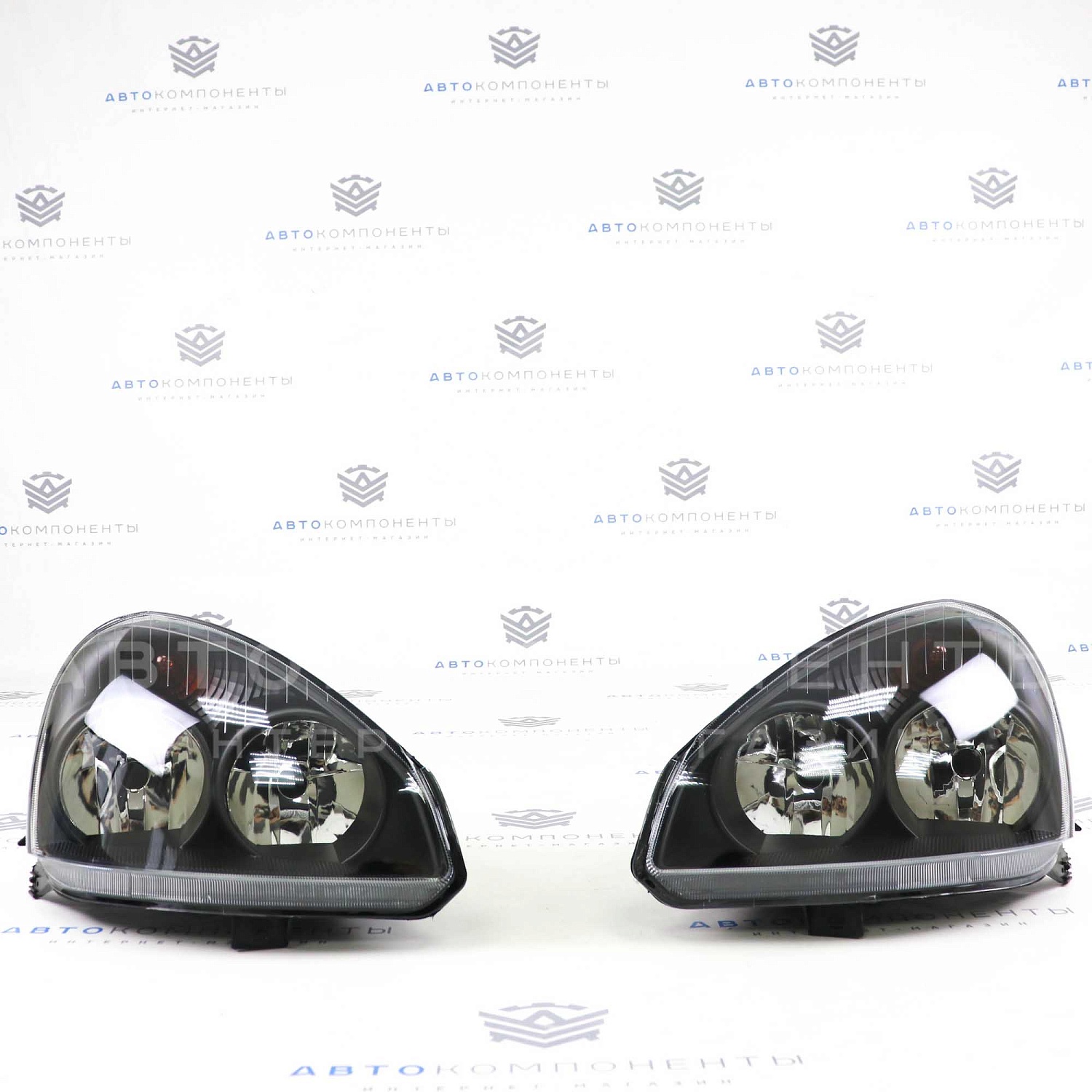 Фары Лада Приора 2 (аналог) H15, черные маски