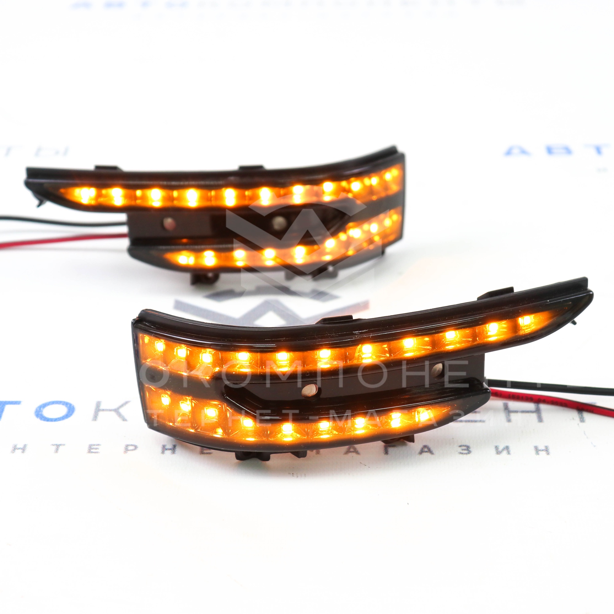 Повторители зеркал "AMG" Лада Приора (двойные, бегающие)