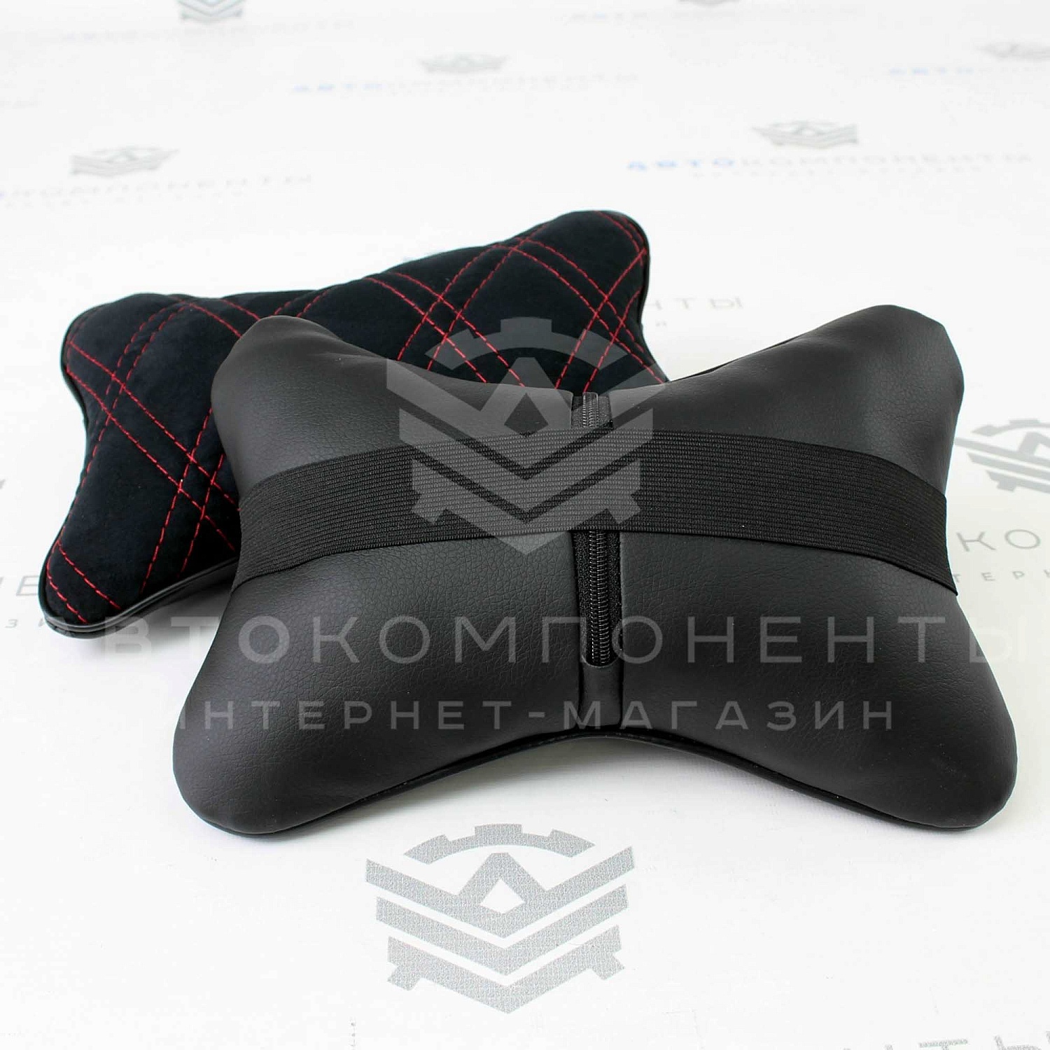 Подушка подголовника с прострочкой "Ромб 2 строчки"