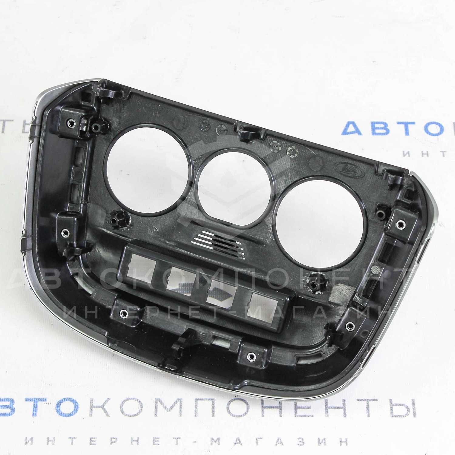 Накладка консоли панели приборов ЛЮКС (хром) Лада Калина-2