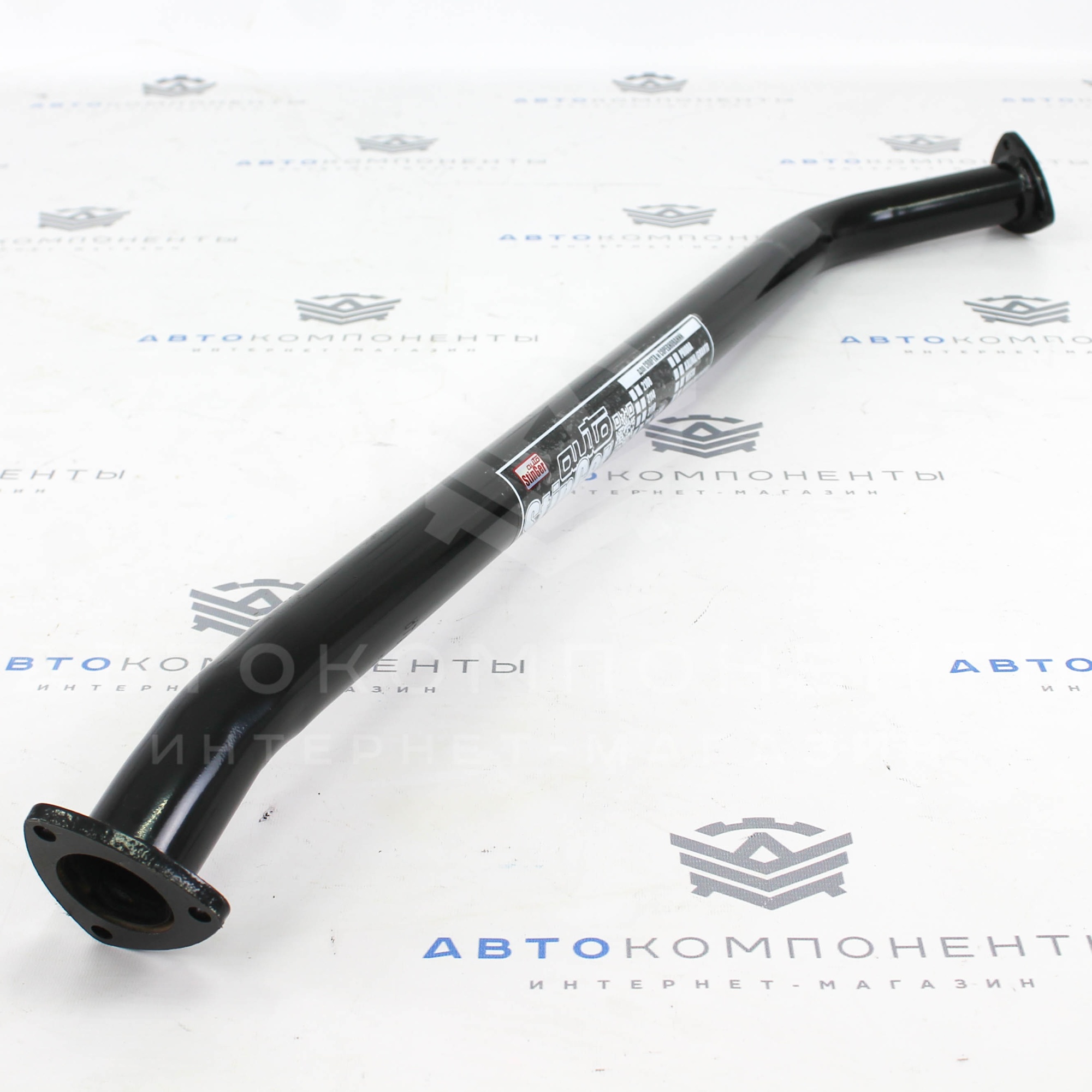 Прямоточный резонатор (труба) Stinger Нива 4х4 (Треугольный фланец с двух сторон)