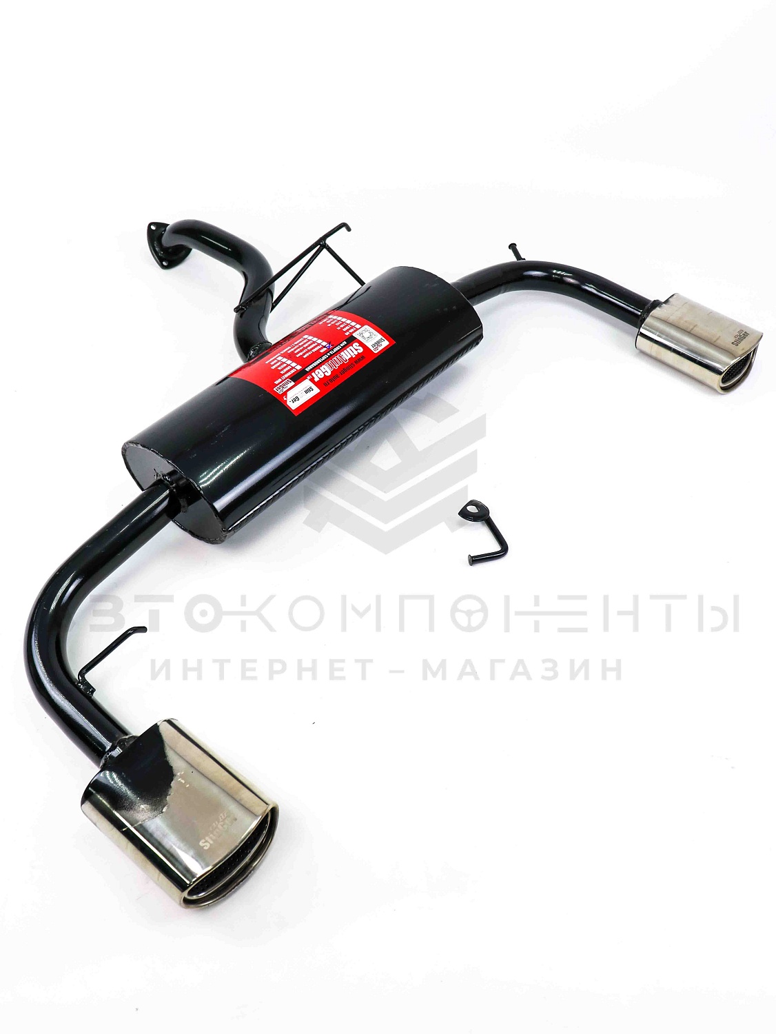 Комплект двойного выхлопа "Stinger" 8V (треугольный фланец) Лада Нива 4х4