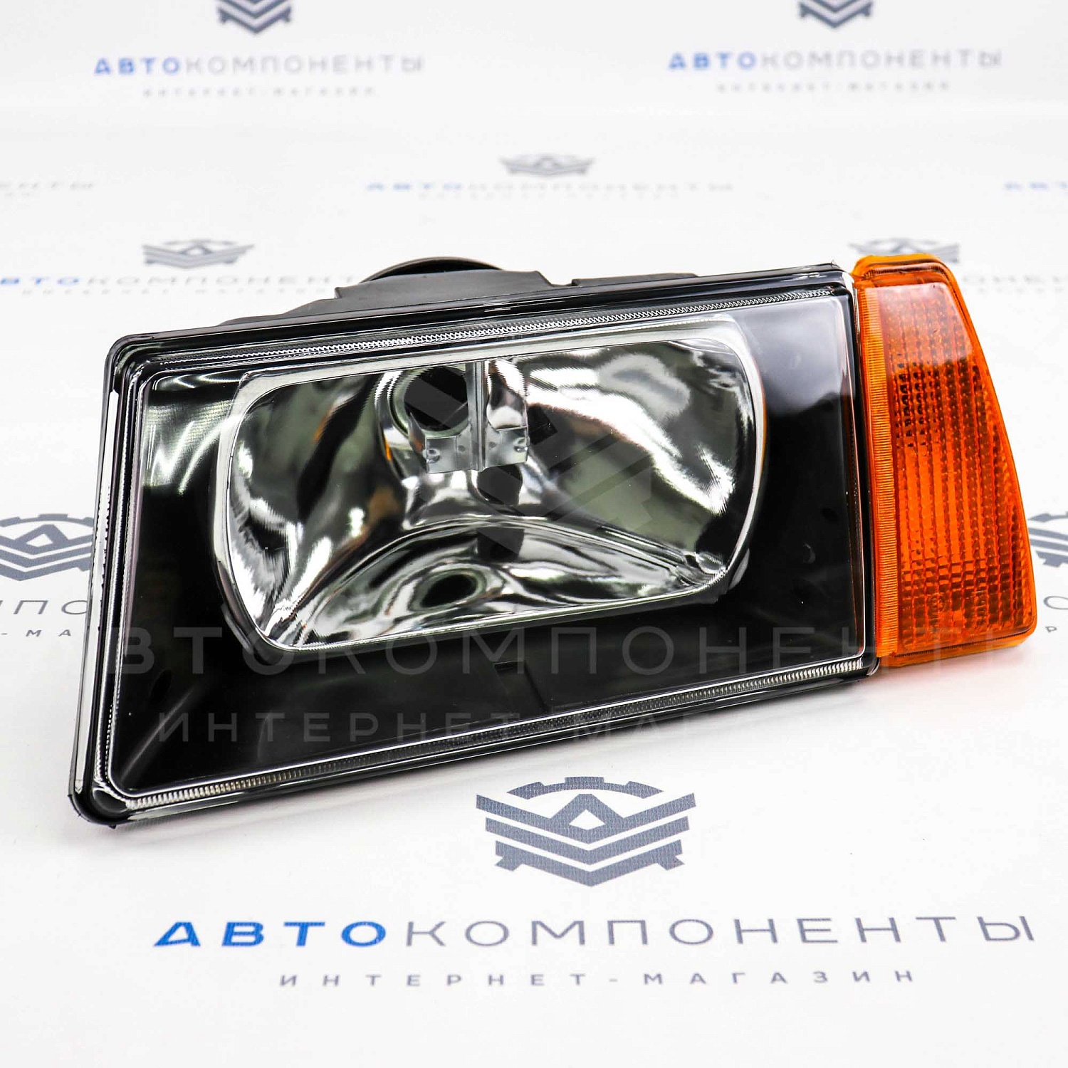 Фары с гладкими стеклами (черная маска) ВАЗ 2108, 2109, 21099