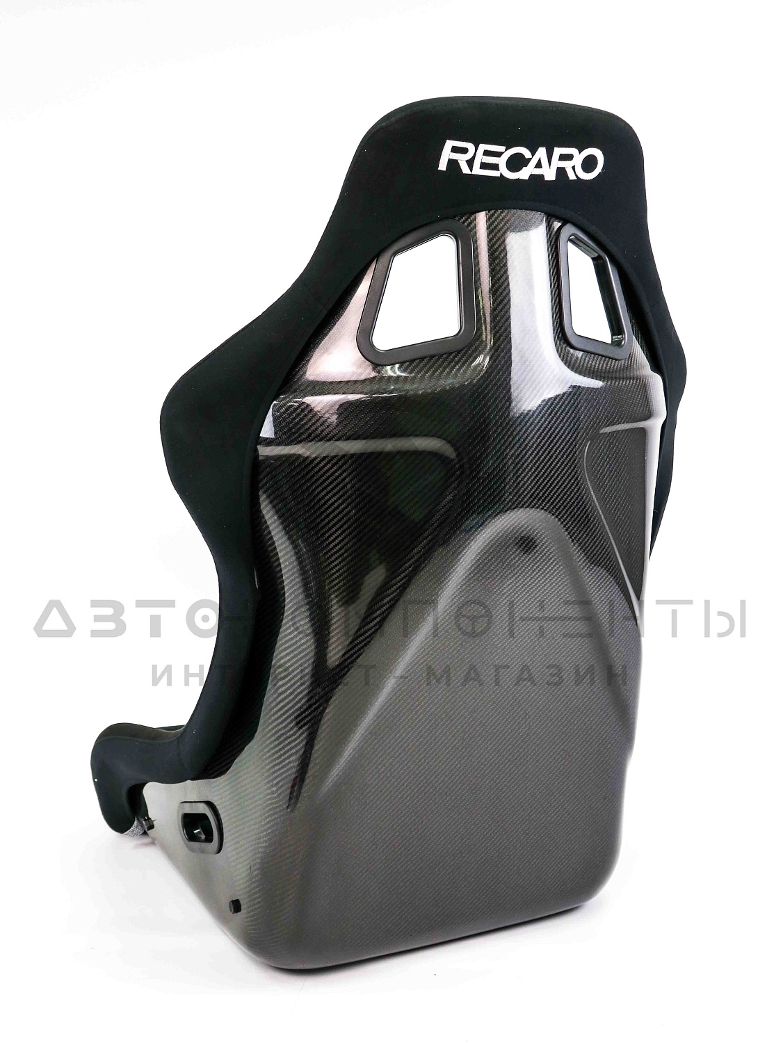 Ковш спортивный "RECARO" с салазками, размер XL (карбон, черный) 3-х слойный каркас