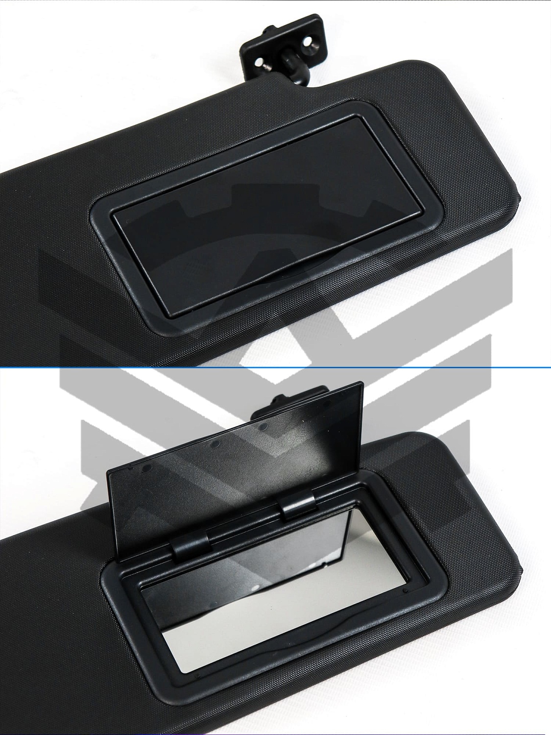 Солнцезащитные козырьки с открывающимся зеркалом Лада Приора (черные) ЛЮКС