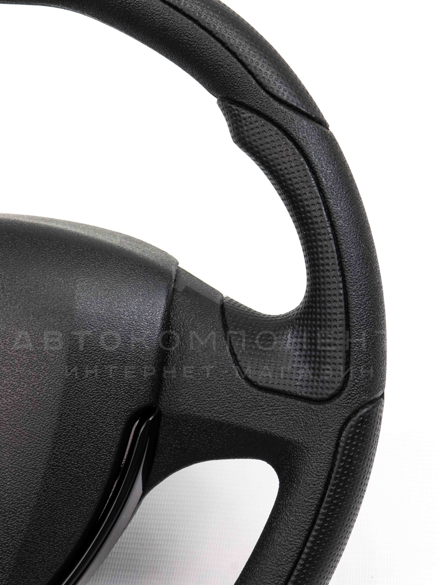 Анатомический руль (со скосом) в стиле Приора 2 (чёрный лак) ВАЗ 2101-2107, Лада Нива 4х4