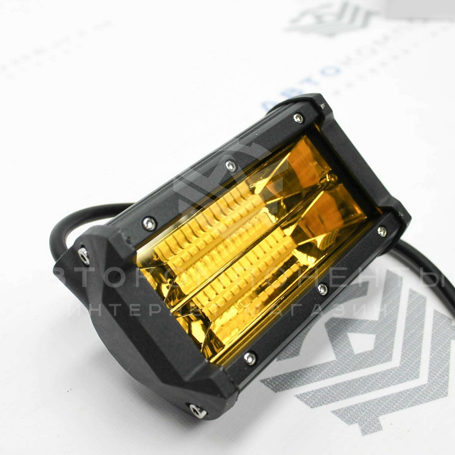 Светодиодная балка 72w желтая 13 см