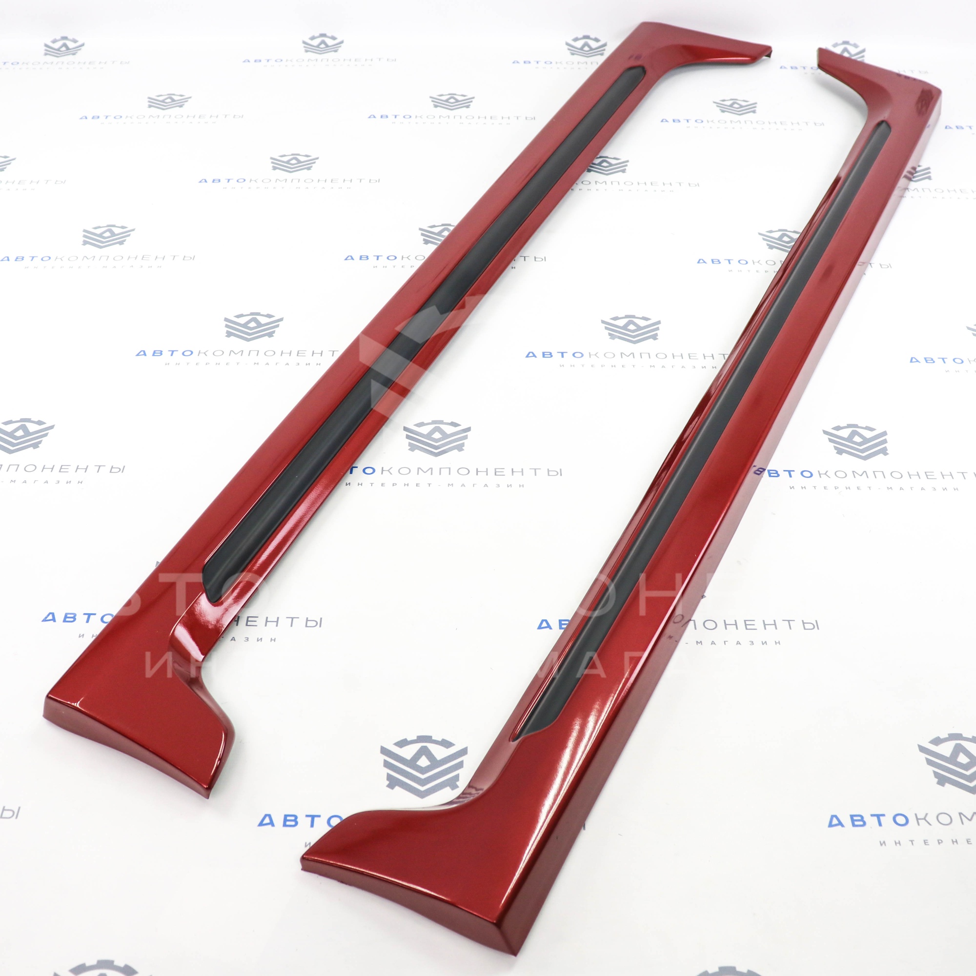 Пороги (с выделением) Лада Калина 2 Спорт (с усилителями) в цвет кузова