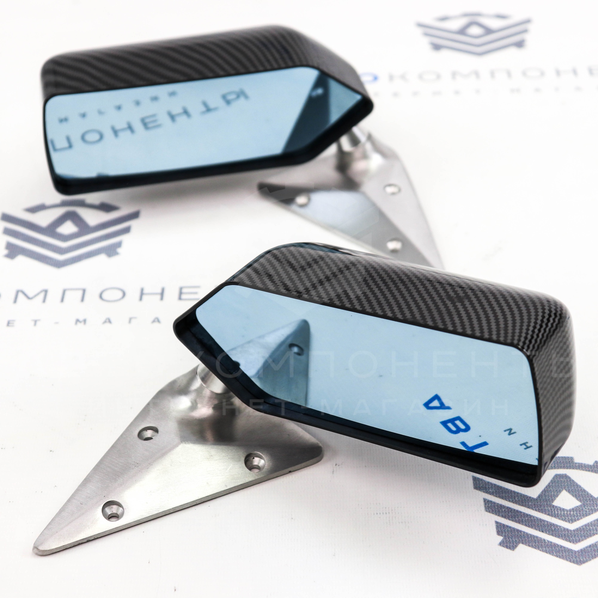 Универсальные боковые зеркала заднего вида "Silvia" (карбон)