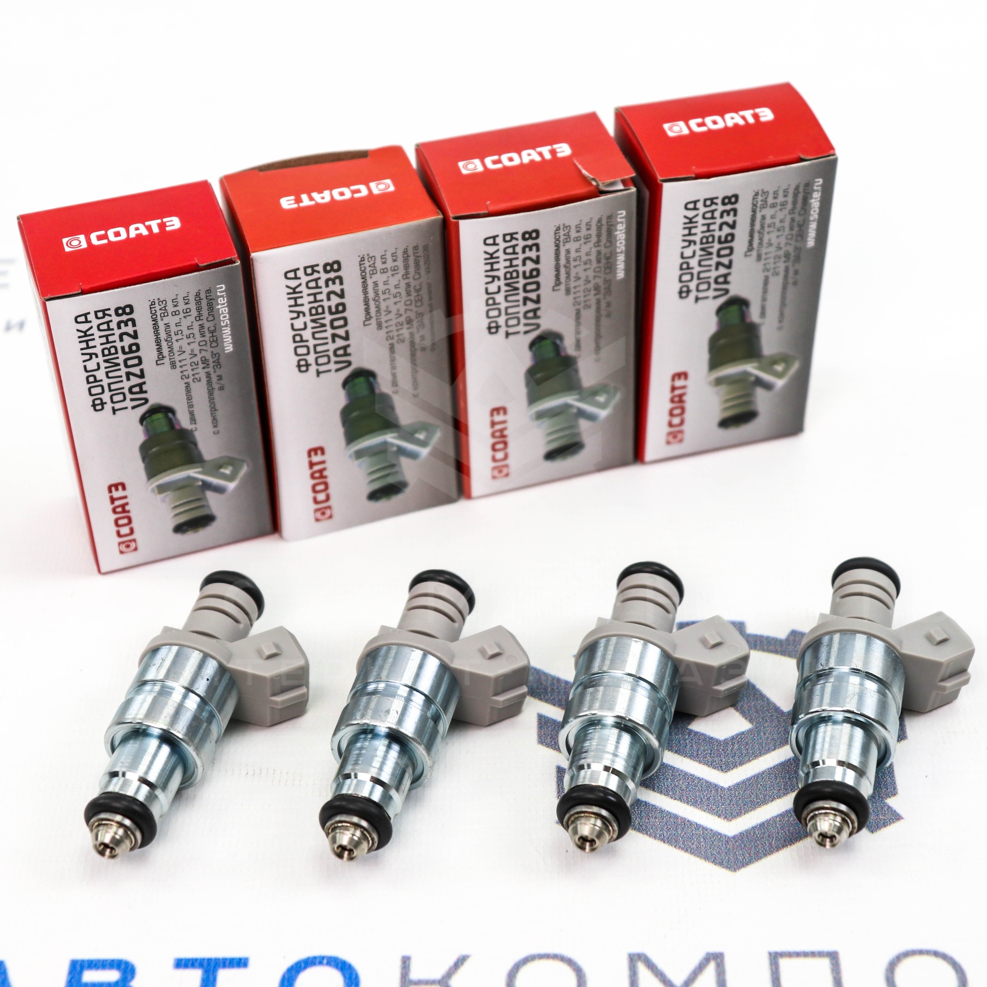 Топливные форсунки "СОАТЭ" (1.5, 1.6 л) ВАЗ 2108-21099, 2110-2112, 2113-2115 (VAZ06238)