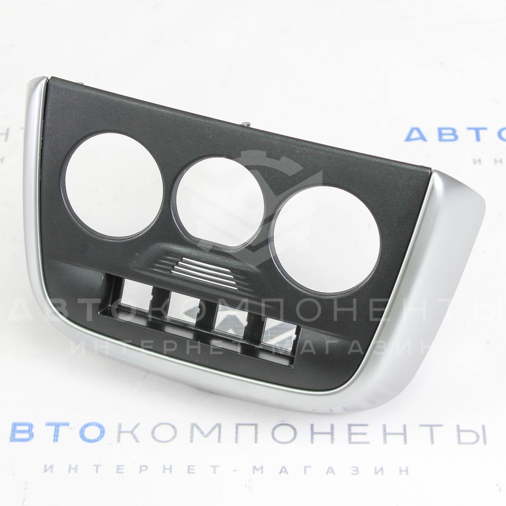 Накладка консоли панели приборов ЛЮКС (хром) Лада Калина-2