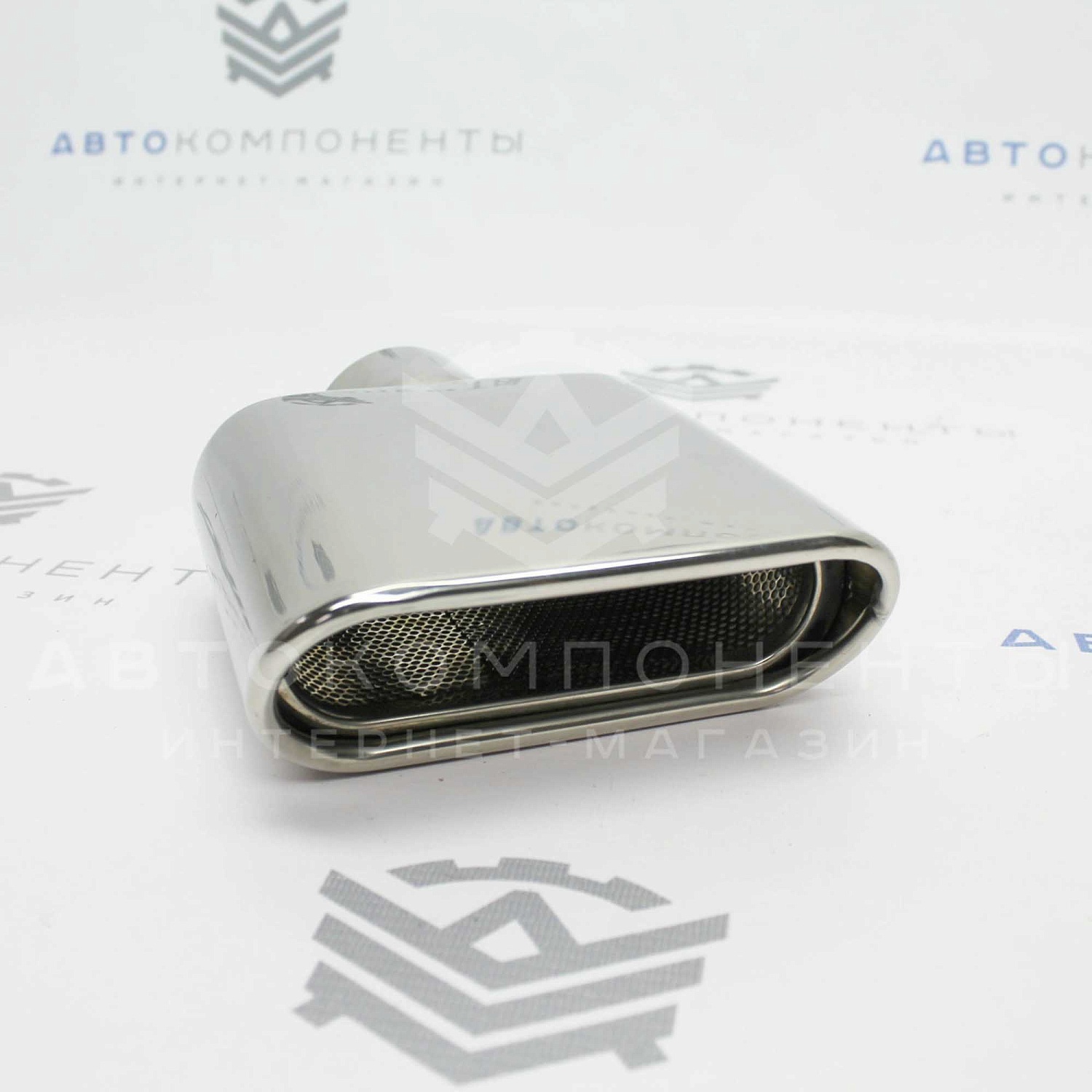 Насадка на глушитель (хромированная) овальная