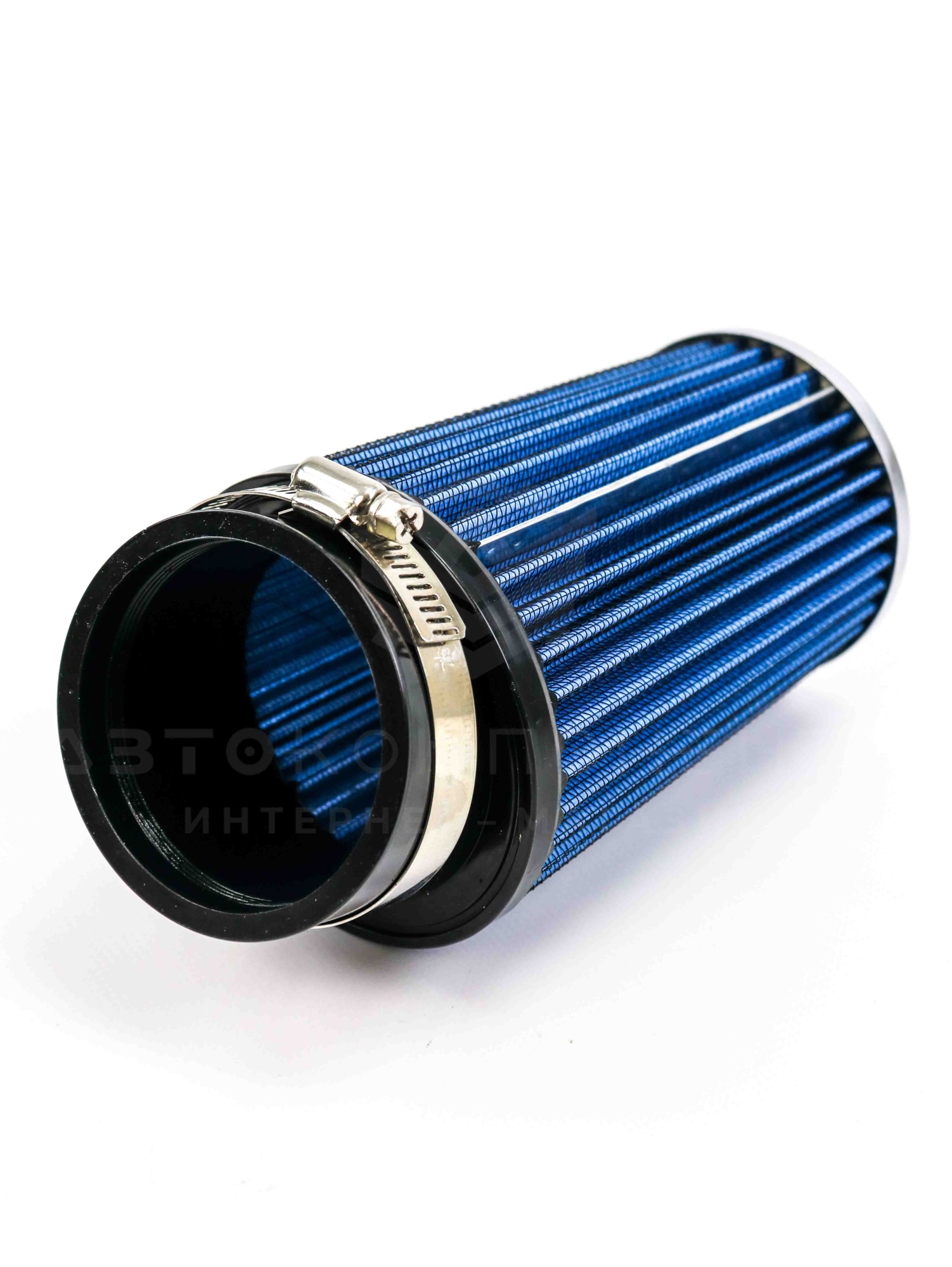 Универсальный воздушный фильтр нулевого сопротивления (нулевик) угловой (синий)