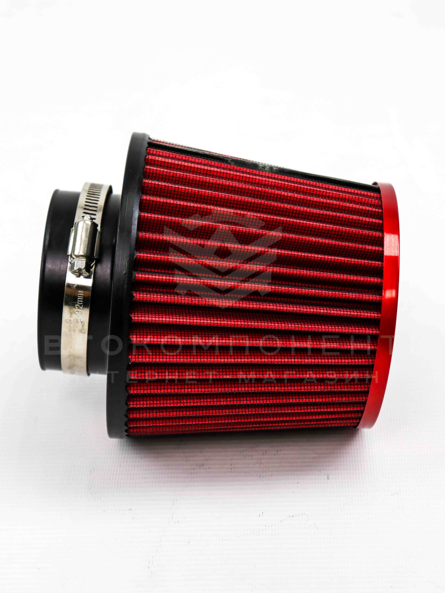 Универсальный воздушный фильтр нулевого сопротивления (нулевик) "GReddy" (красный)