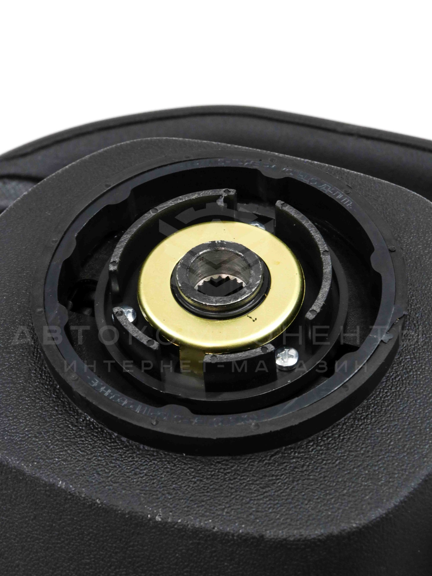 Анатомический руль (со скосом) в стиле Приора 2 (чёрный лак) ВАЗ 2101-2107, Лада Нива 4х4