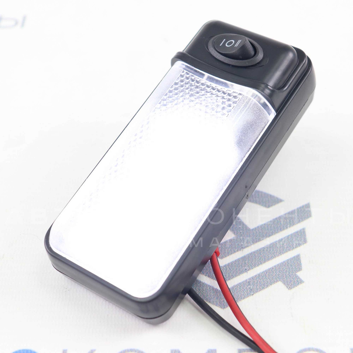 Плафон освещения салона (диодный) с кнопкой ВАЗ 2108-21099, 2110-2112, 2113-2115 (черный)