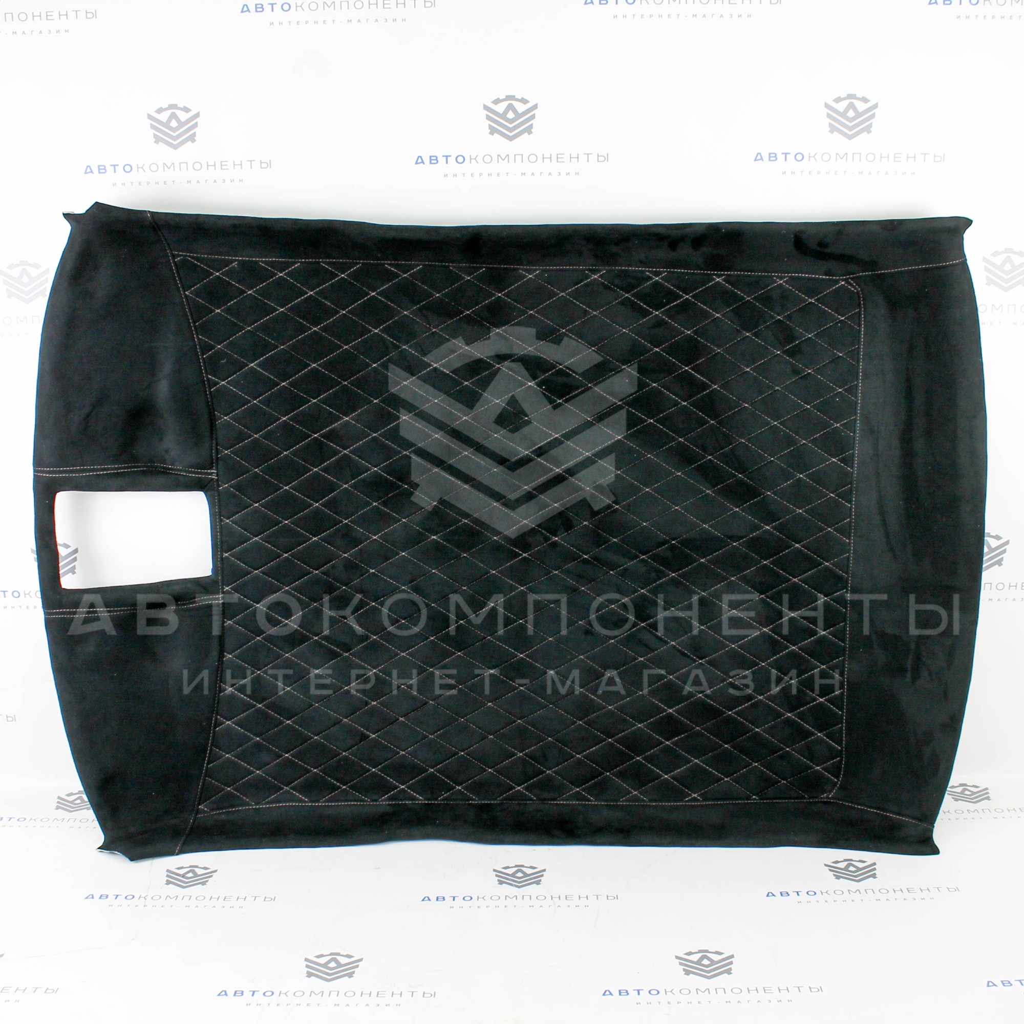 Потолок Лада Приора (седан) в алькантаре с прострочкой "Ромб"