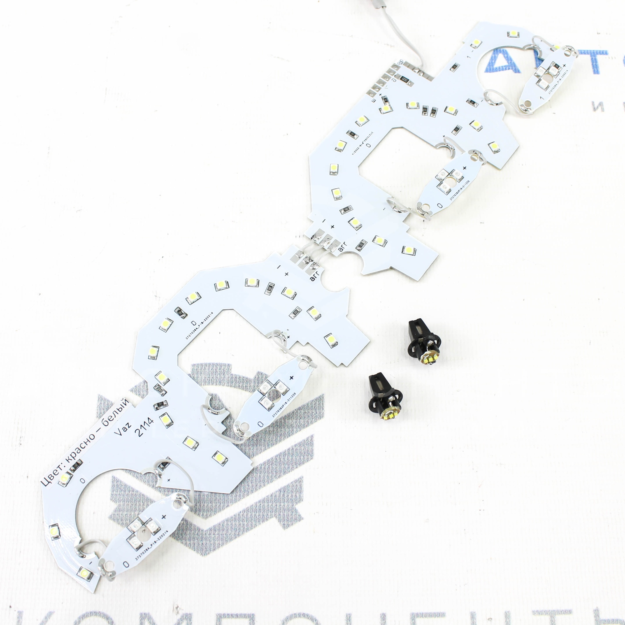 Светодиодная пересвеченная (красно-белая) плата VDO с/о ВАЗ 2110-2112, 2113-2115, Шевроле Нива