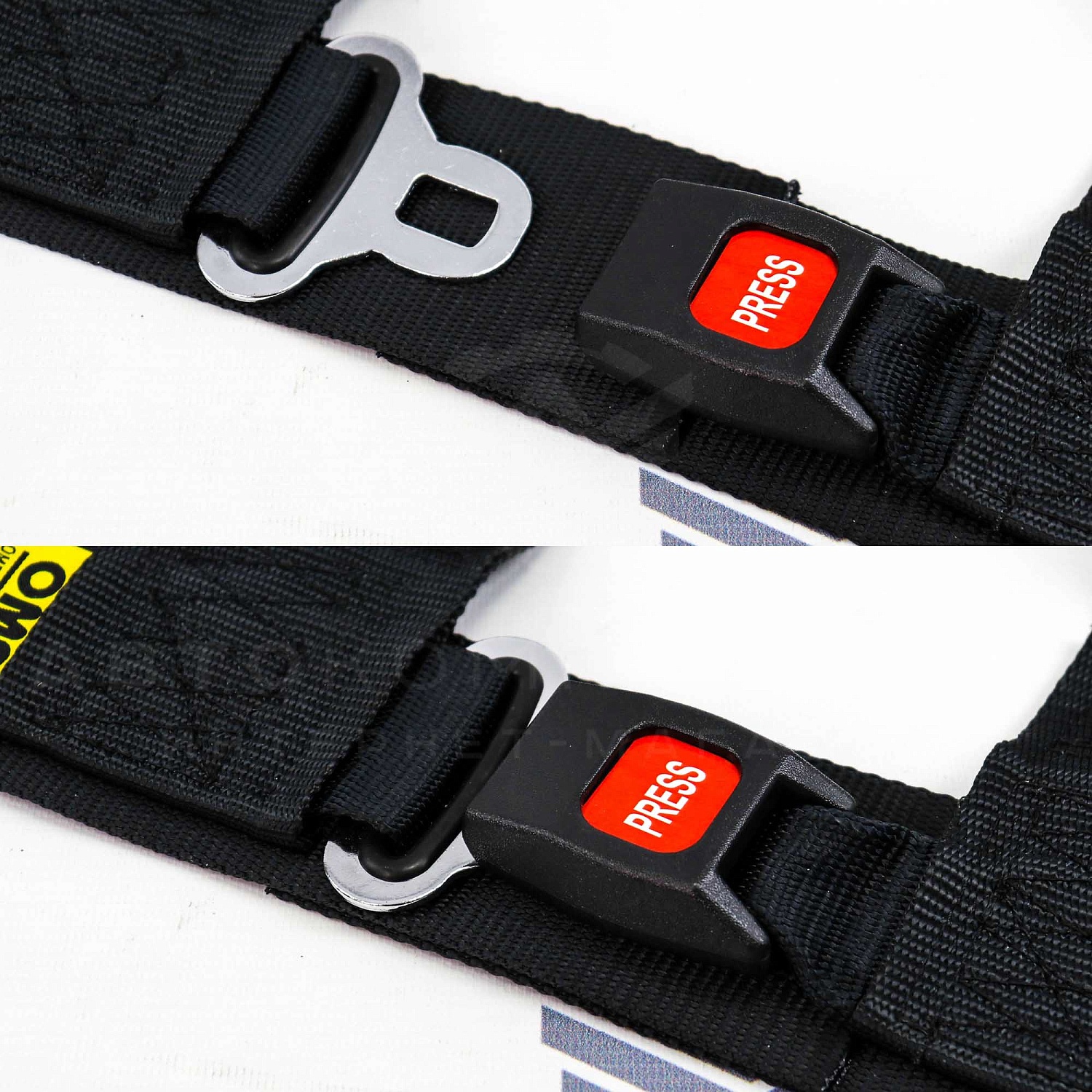 Ремни безопасности STREET OMP style 4-х точечные (черные)