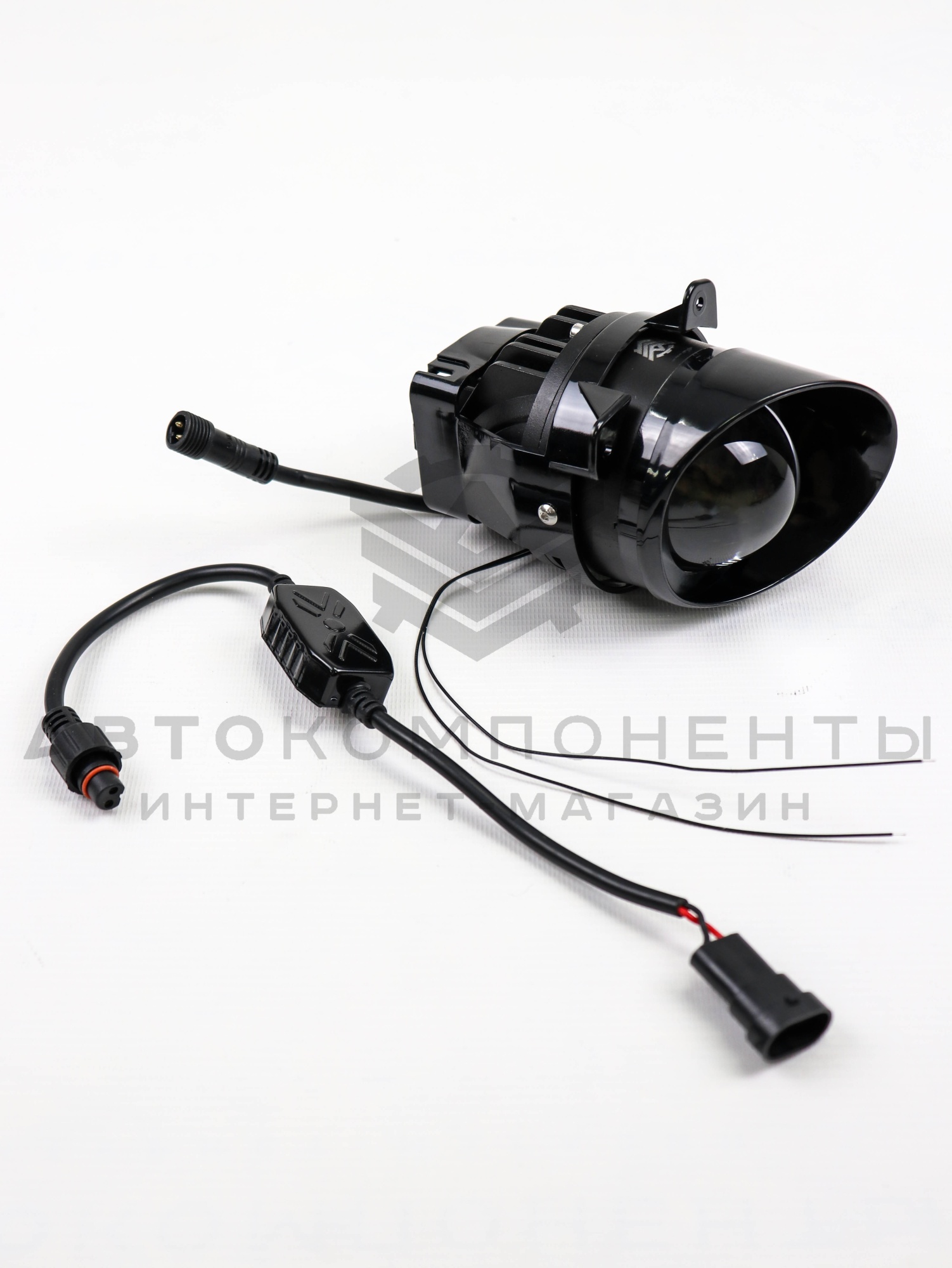 Противотуманные светодиодные фары (ПТФ) BI-LED (ближний+дальний) с линзами 50W (3 дюйма) Лада Калина, Гранта, Ларгус