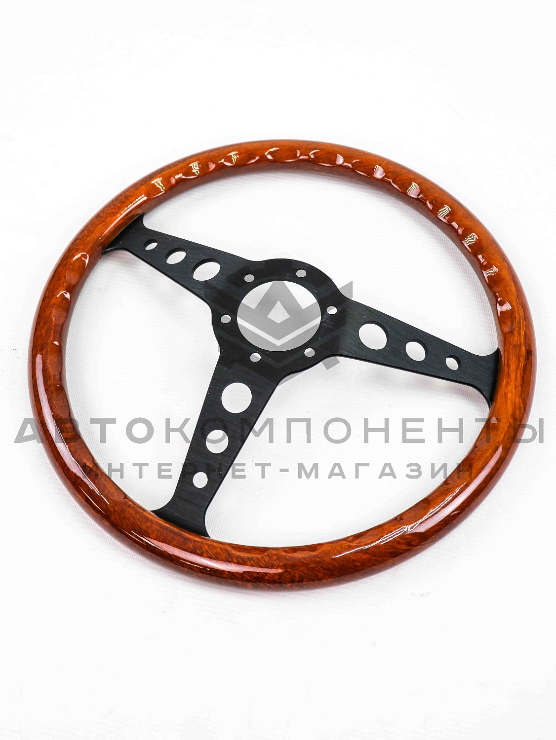 Руль спортивный (без вылета) "MOMO" Heritage Indy Black Wood (темное дерево)