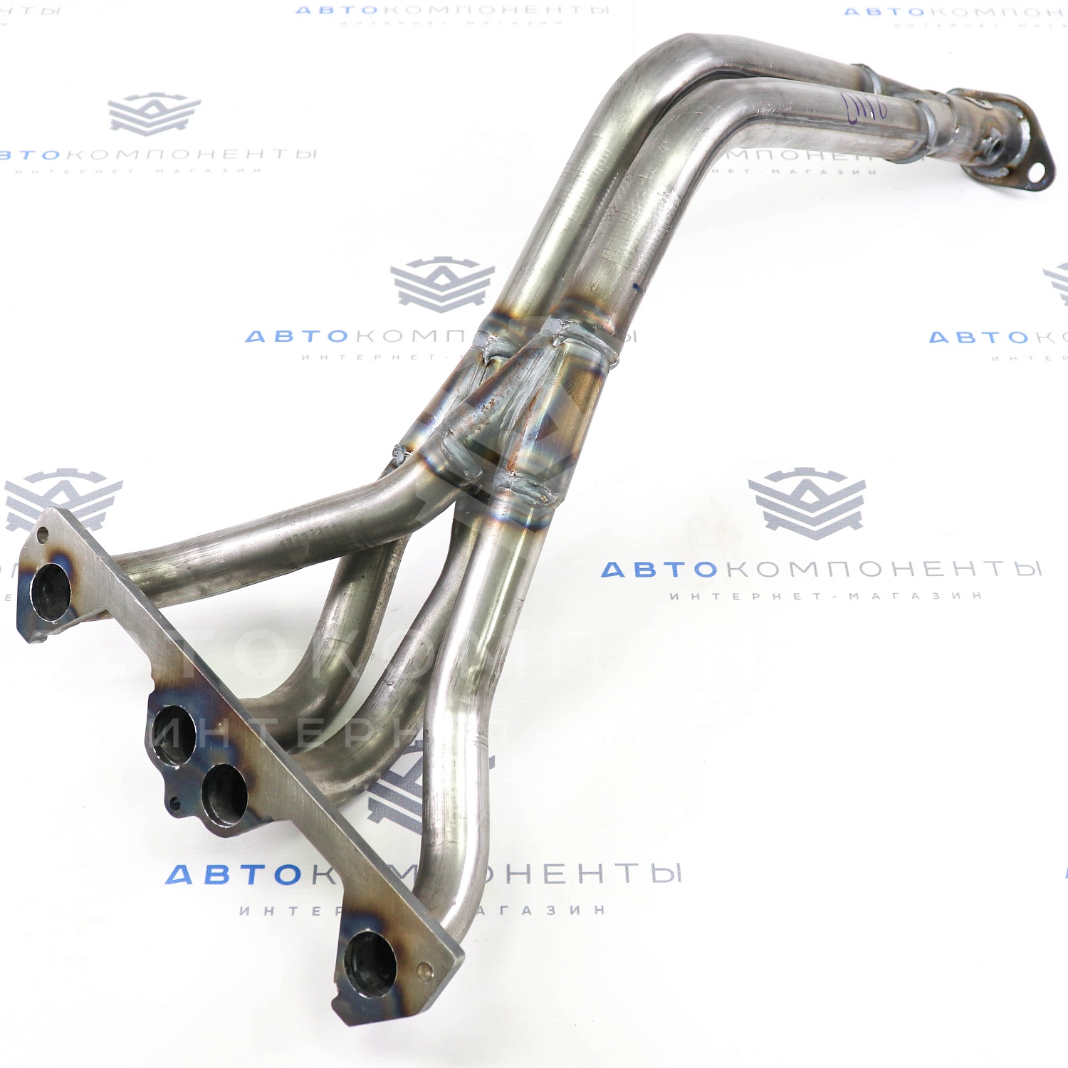 Выпускной комплект "DK PRO" 8V на ушастом фланце с глушителем (спорт) ВАЗ 2112 (до 2008 г.)