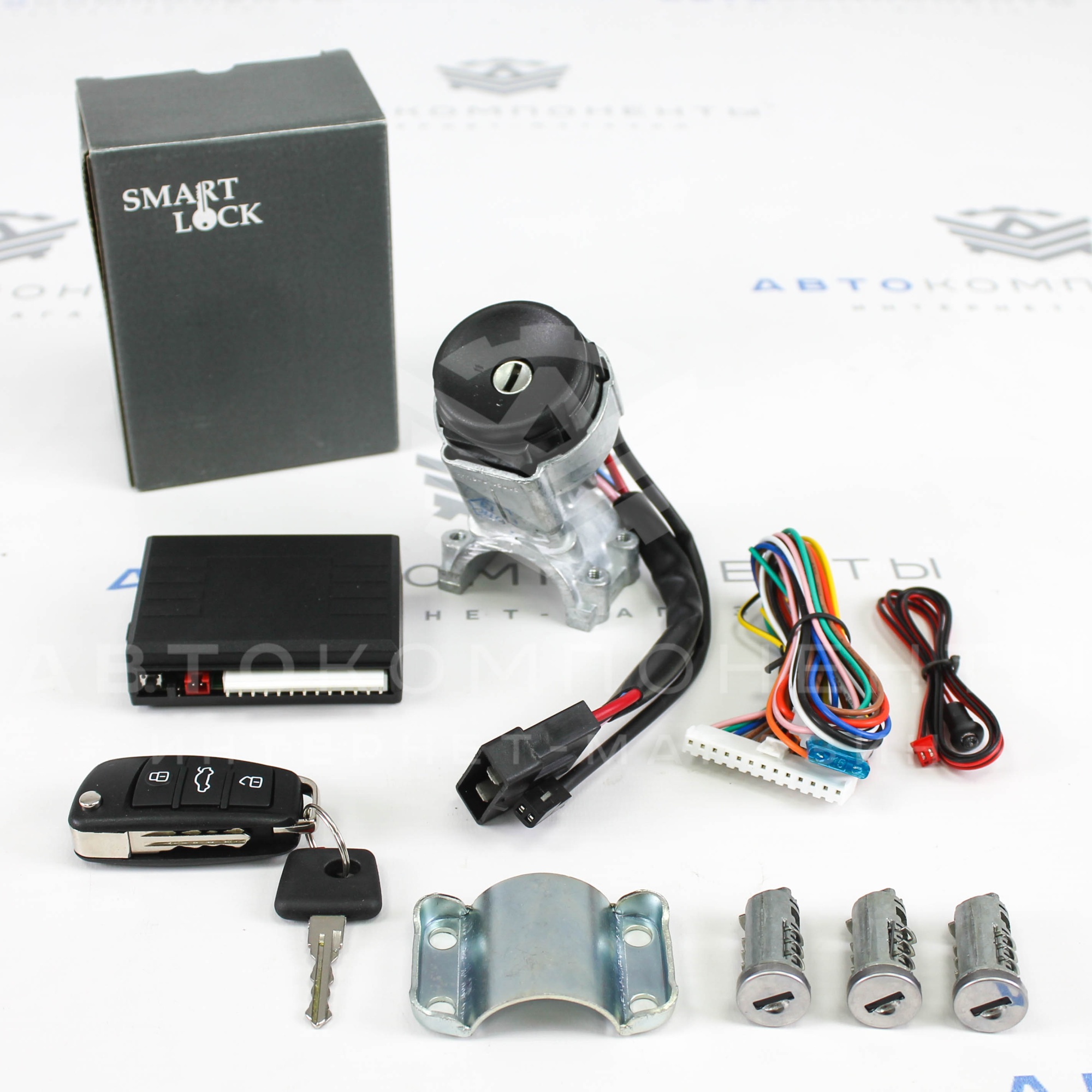 Замок зажигания (нового образца) с выкидным ключом в стиле Audi (без чипа) Лада Калина