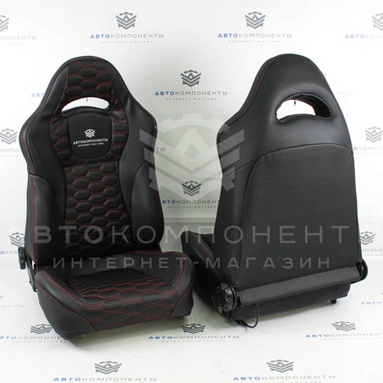 Сиденья RECARO "АвтоКомпоненты" с прострочкой "Соты" ВАЗ 2109, 21099, 2114, 2115