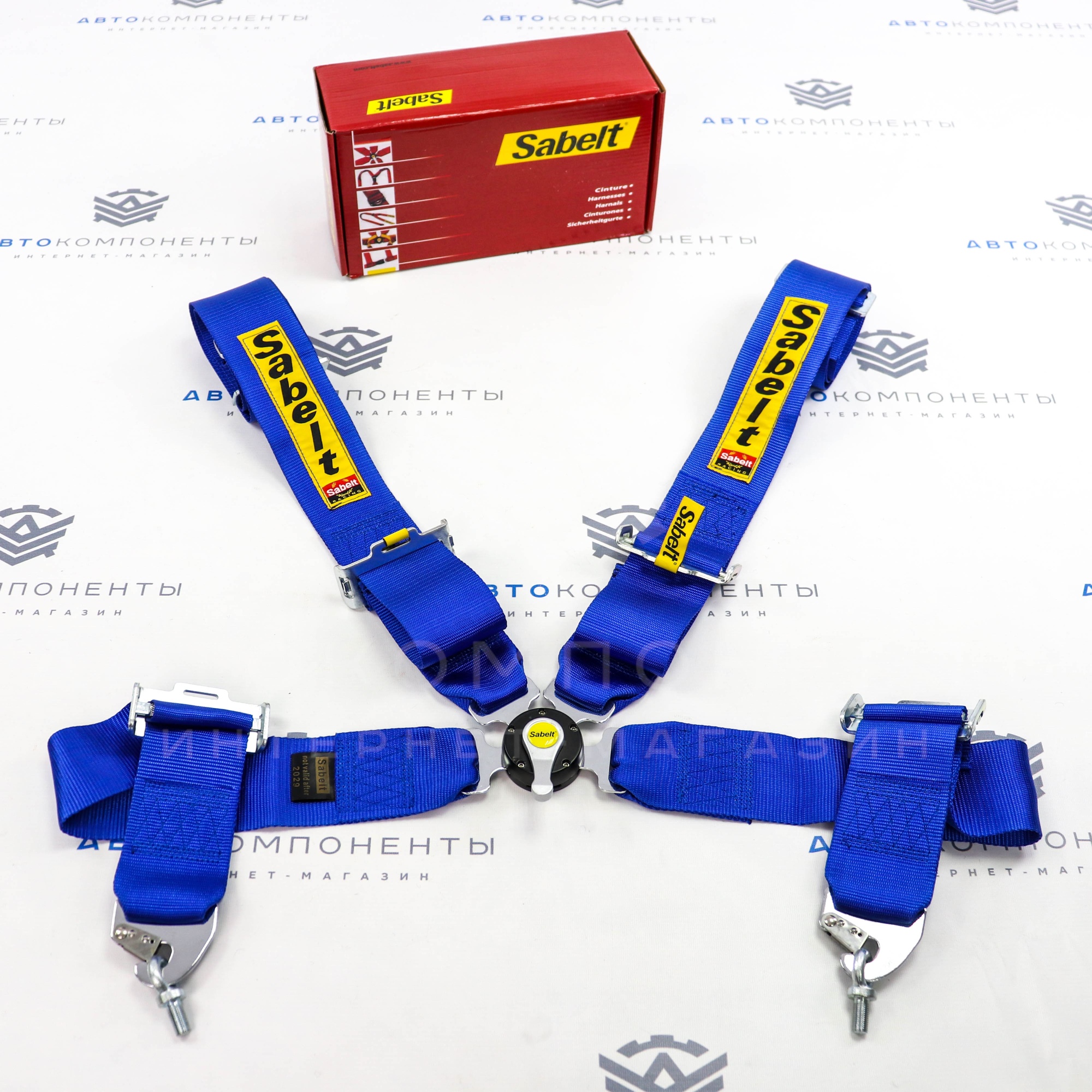 Ремни безопасности SPORT SABELT 4-х точечные (синие)