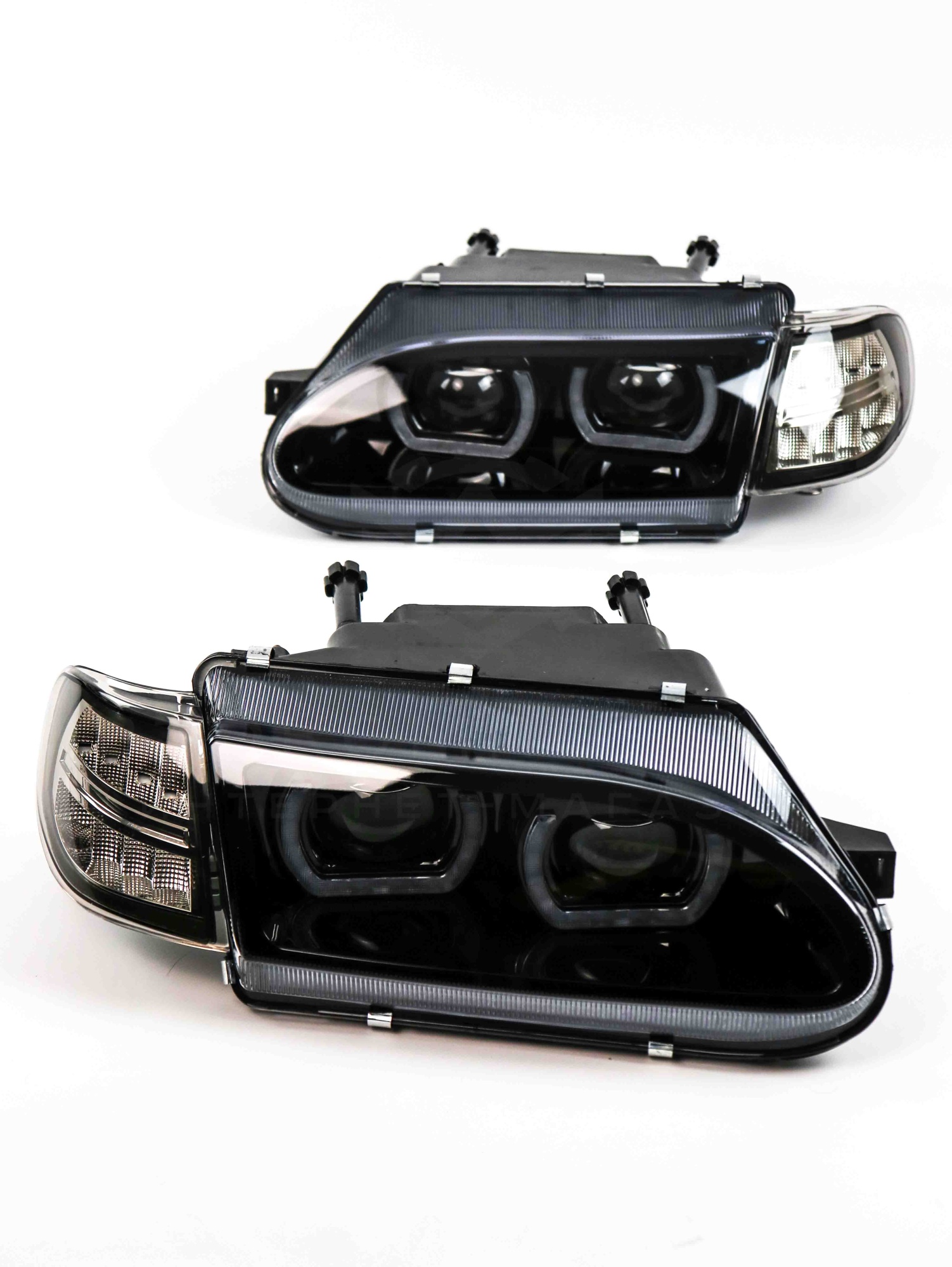 Светодиодные фары в стиле “BMW” с ДХО (4 BI-LED линзы) ВАЗ 2113, 2114, 2115